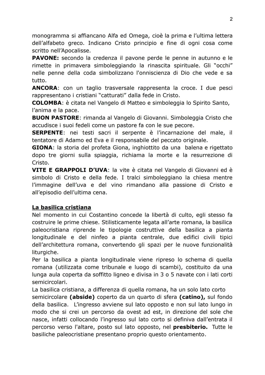 1
ARTE PALEOCRISTIANA
Primi luoghi di culto e sepoltura
Già a partire dal I sec. d.C. il messaggio cristiano si diffuse al di fuori della
Pa