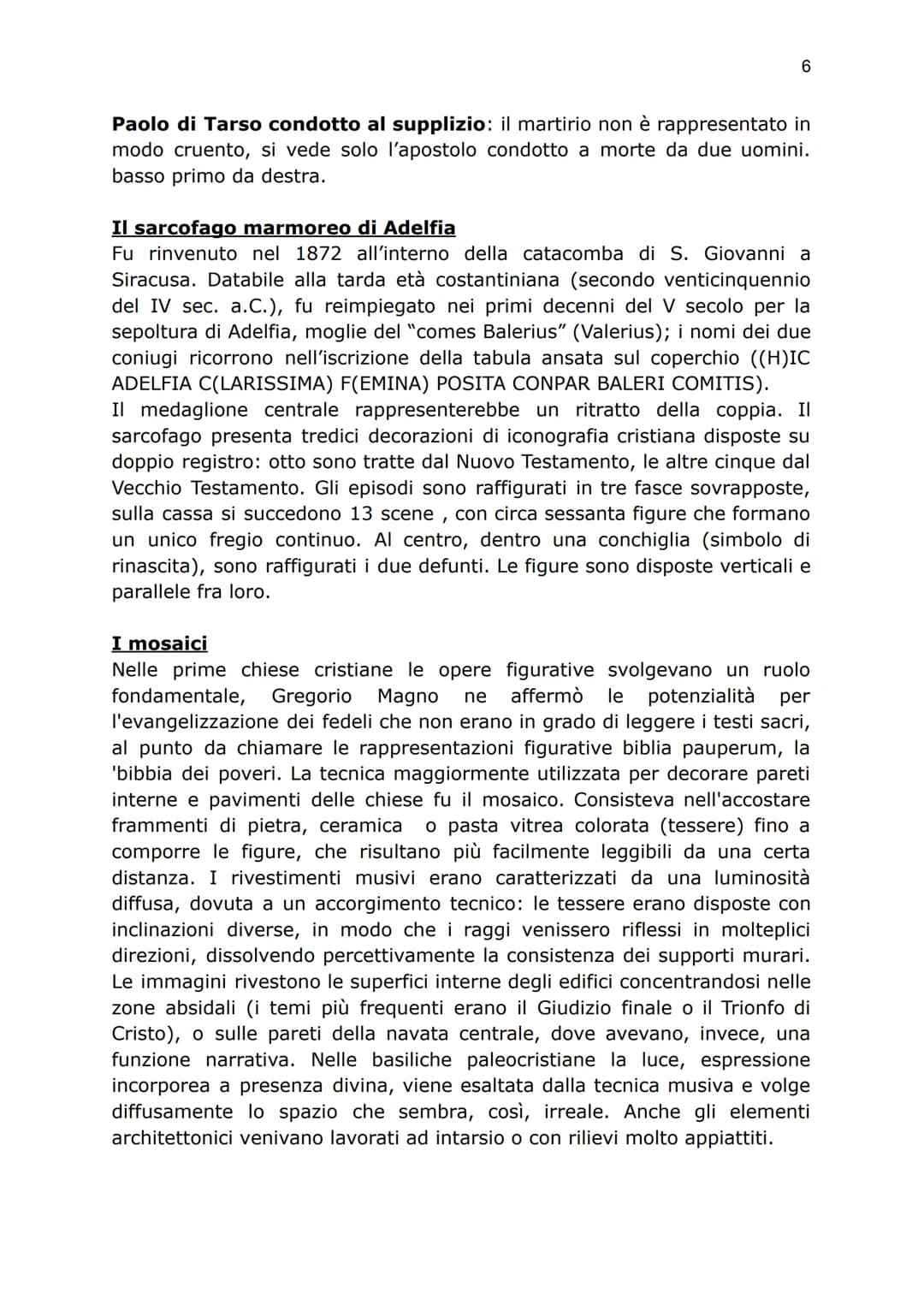 1
ARTE PALEOCRISTIANA
Primi luoghi di culto e sepoltura
Già a partire dal I sec. d.C. il messaggio cristiano si diffuse al di fuori della
Pa