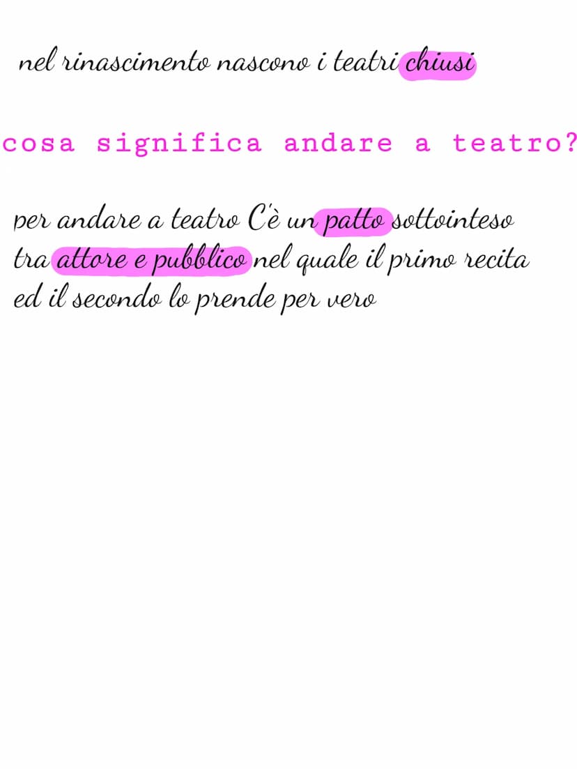 introduzione del teatro
che cos'è il teatro?
è un edificio, un luogo è ciò che accada in esso
Spazio Scenico: è il luogo in cui agiscono gli