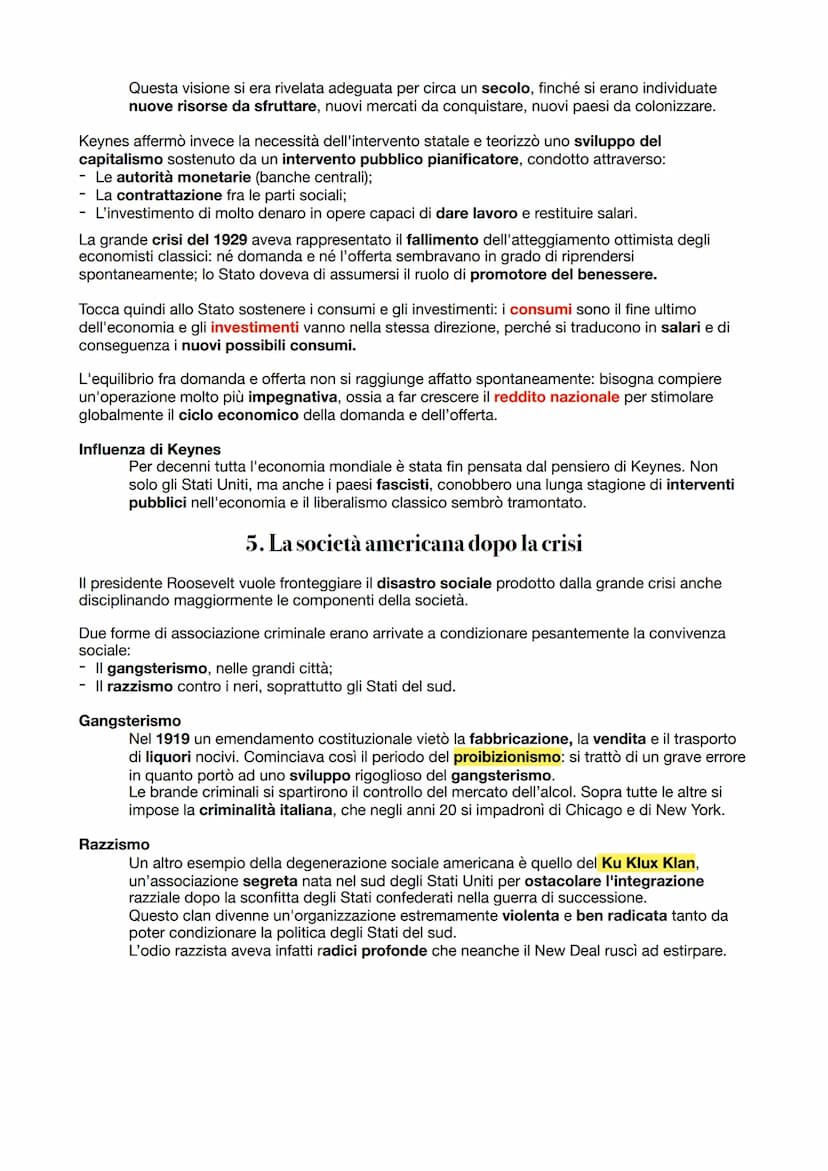Capitolo 7
La crisi del 29'
1. L'economia del dopoguerra
Dopo la prima guerra mondiale il mondo sembrava ormai incapace di stabilità economi
