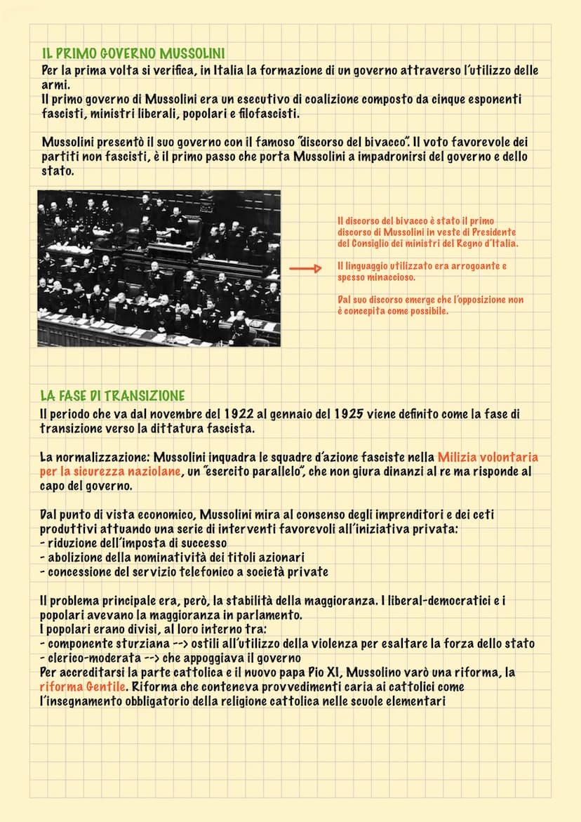 IL FASCISMO
La situazione in Italia nel Dopoguerra
1919
- nascita del partito popolare italiano.
fondazione dei fasci di combattimento.
- oc