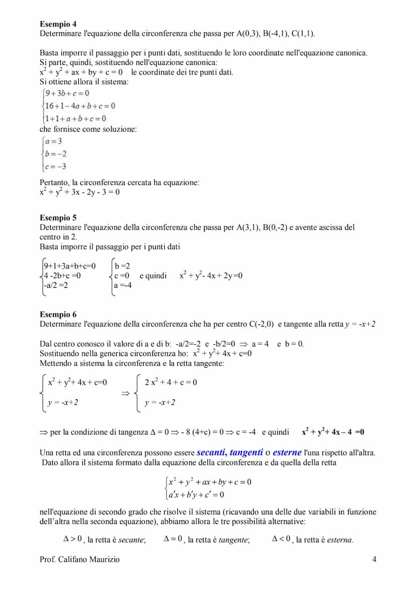 Le coniche: circonferenza, parabola, ellisse e
iperbole.
Teoria in sintesi
Queste curve si chiamano coniche perché sono ottenute tramite l'i