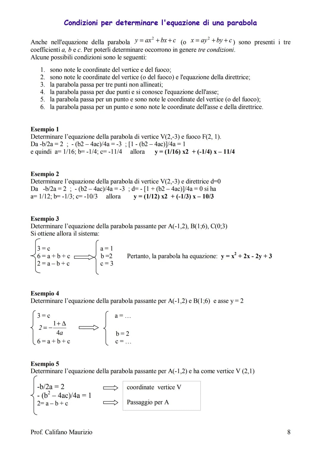 Le coniche: circonferenza, parabola, ellisse e
iperbole.
Teoria in sintesi
Queste curve si chiamano coniche perché sono ottenute tramite l'i