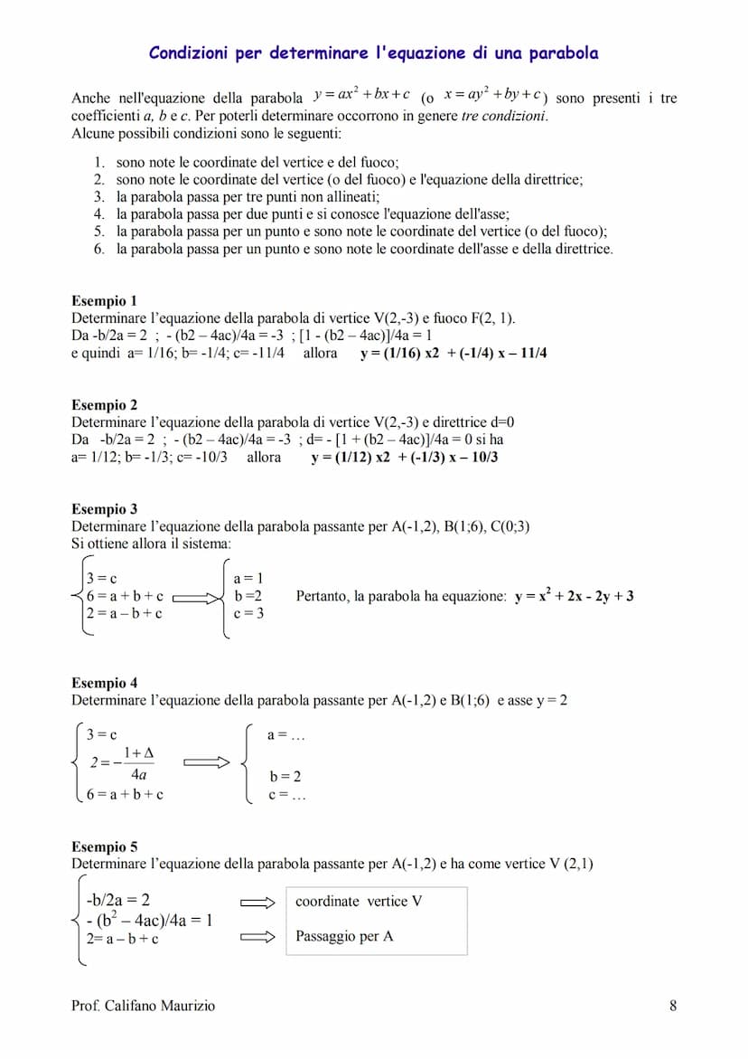 Le coniche: circonferenza, parabola, ellisse e
iperbole.
Teoria in sintesi
Queste curve si chiamano coniche perché sono ottenute tramite l'i