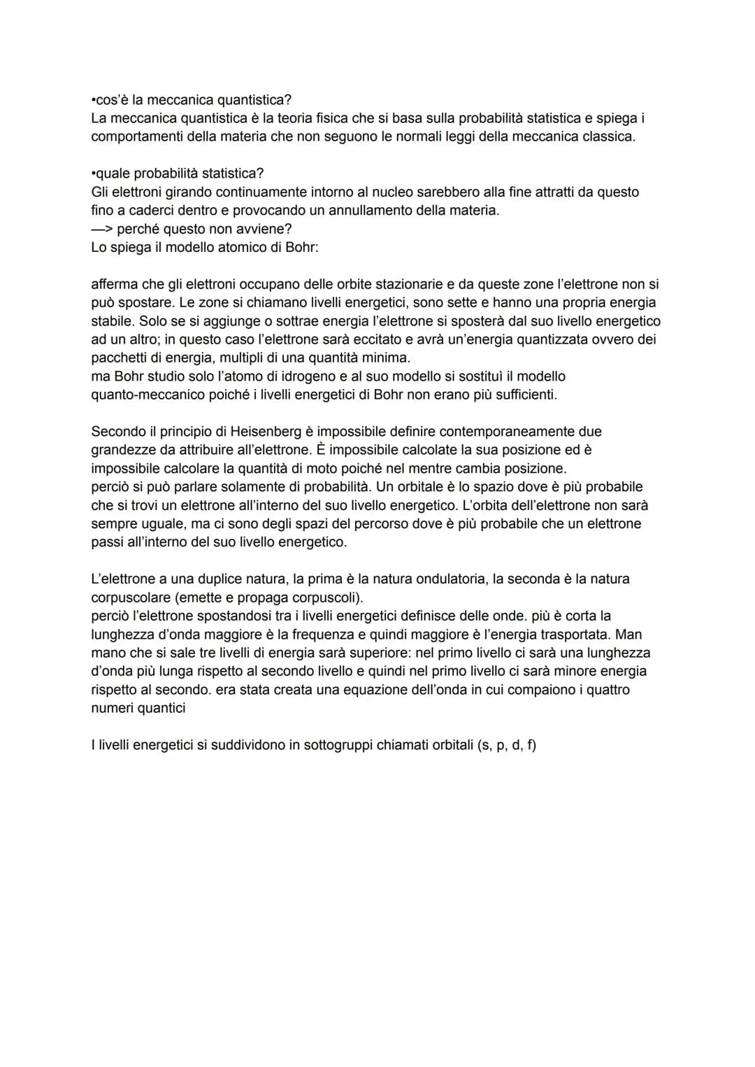 cos'è la meccanica quantistica?
La meccanica quantistica è la teoria fisica che si basa sulla probabilità statistica e spiega i
comportament