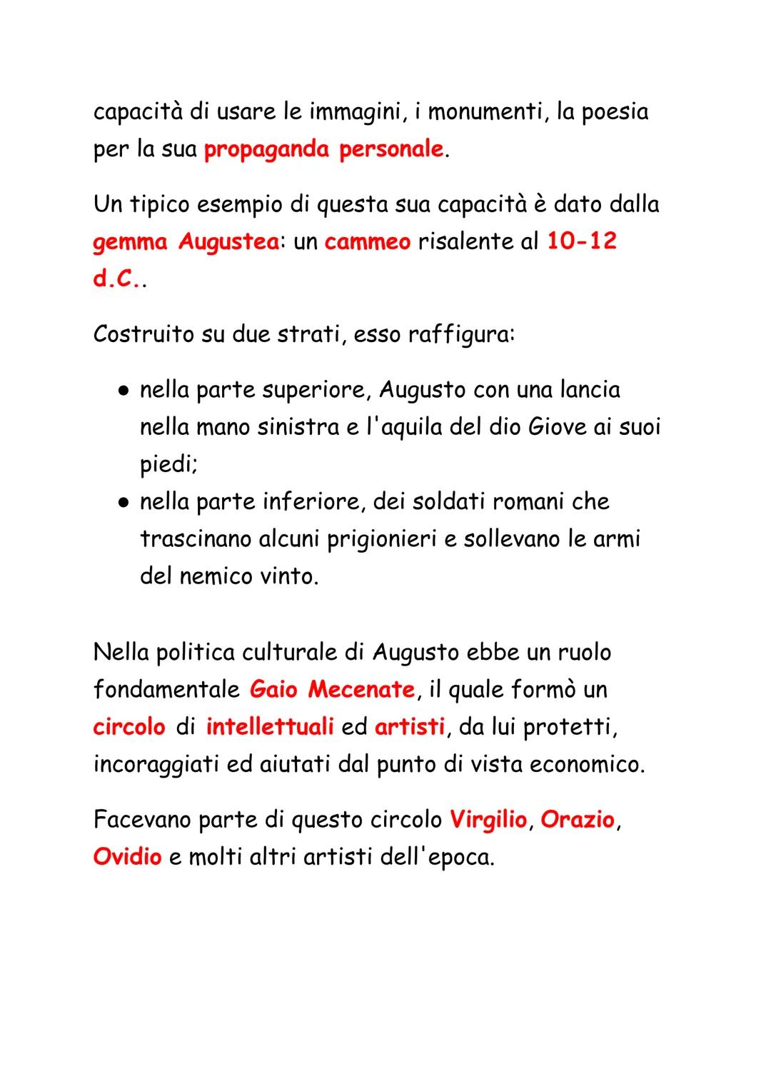 Ottaviano Augusto
La battaglia di Azio, 31 a.C., rappresenta la fine di un
secolo di lotte interne e l'inizio di un periodo di pace
per Roma