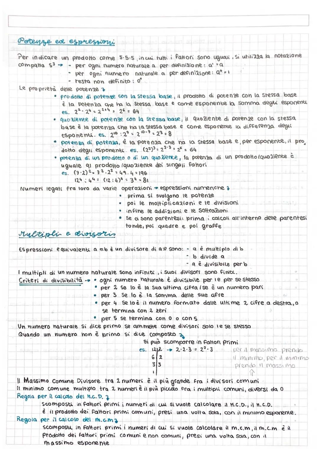 I numeri
naturali.
le quattros operazioni
addizione 2+3 = 5+ Somma
addendi
• moltiplicazione - 2-3=6 prodotto
fatton
●
• Soltrazione - 7-5=2