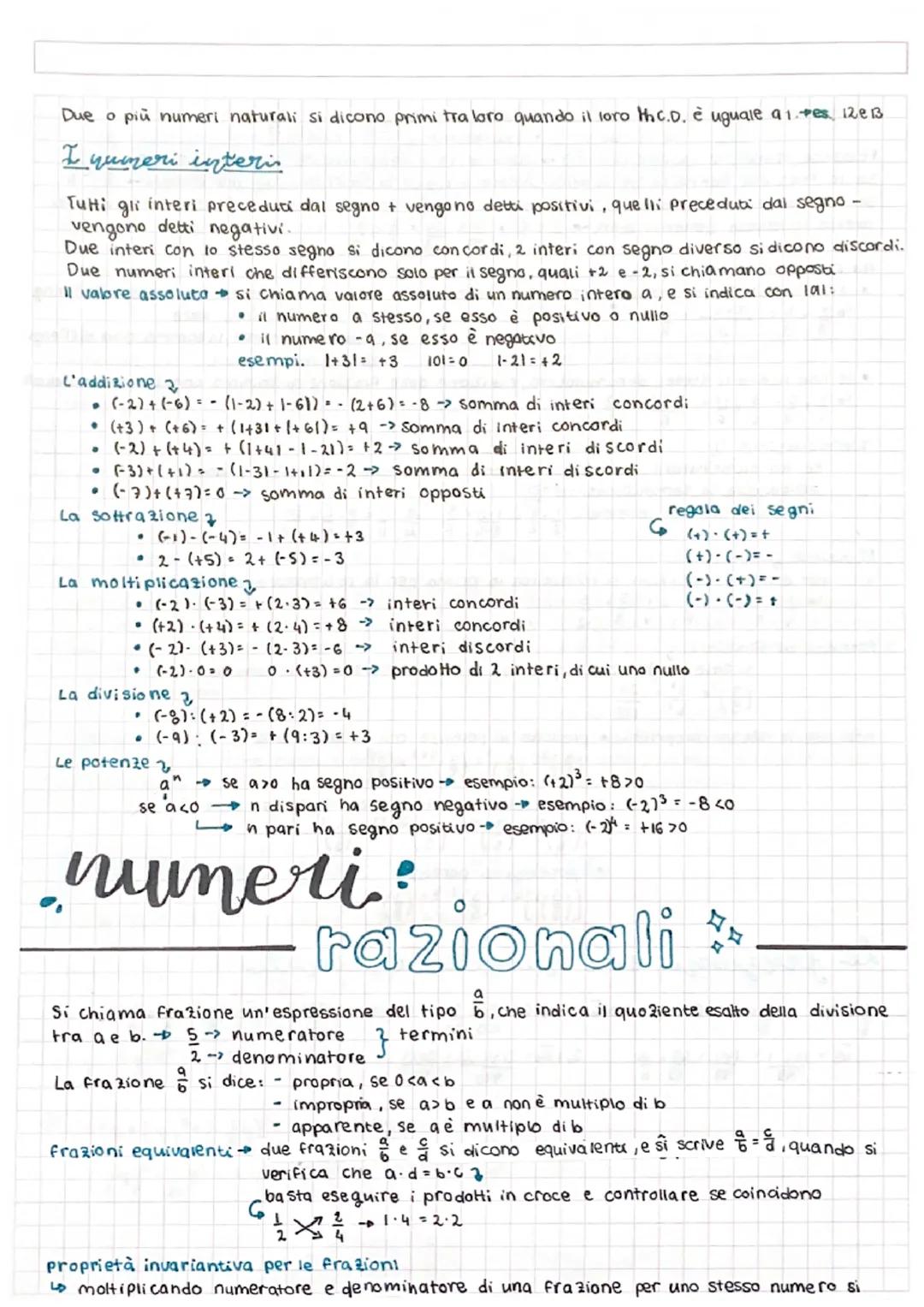 I numeri
naturali.
le quattros operazioni
addizione 2+3 = 5+ Somma
addendi
• moltiplicazione - 2-3=6 prodotto
fatton
●
• Soltrazione - 7-5=2