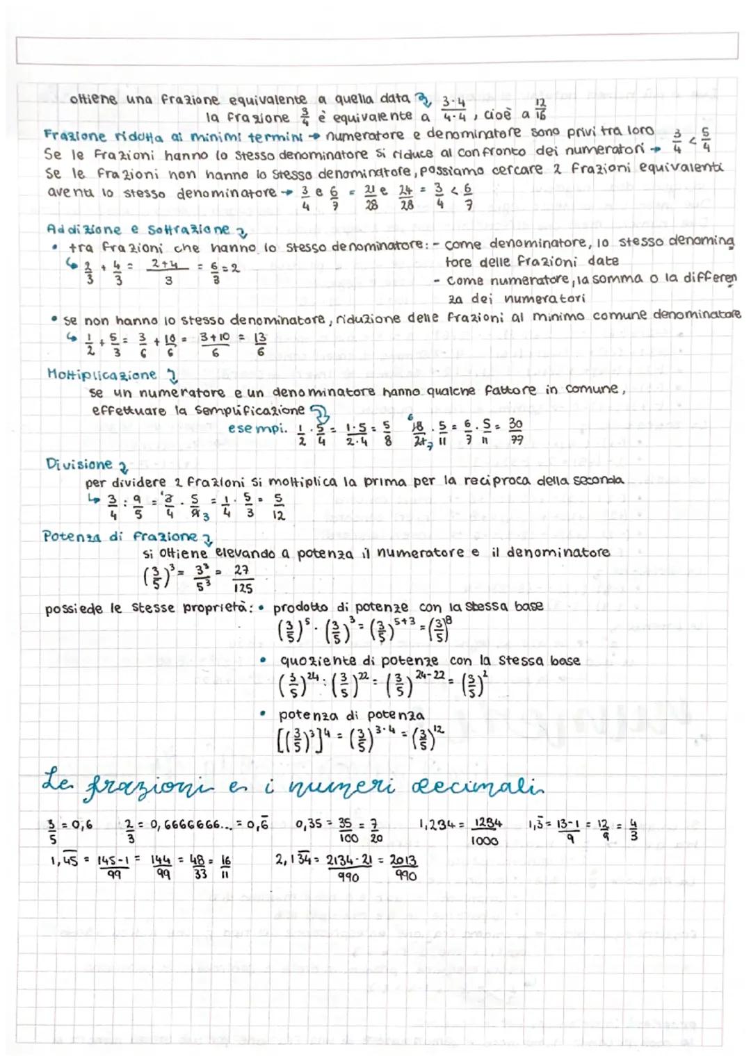 I numeri
naturali.
le quattros operazioni
addizione 2+3 = 5+ Somma
addendi
• moltiplicazione - 2-3=6 prodotto
fatton
●
• Soltrazione - 7-5=2