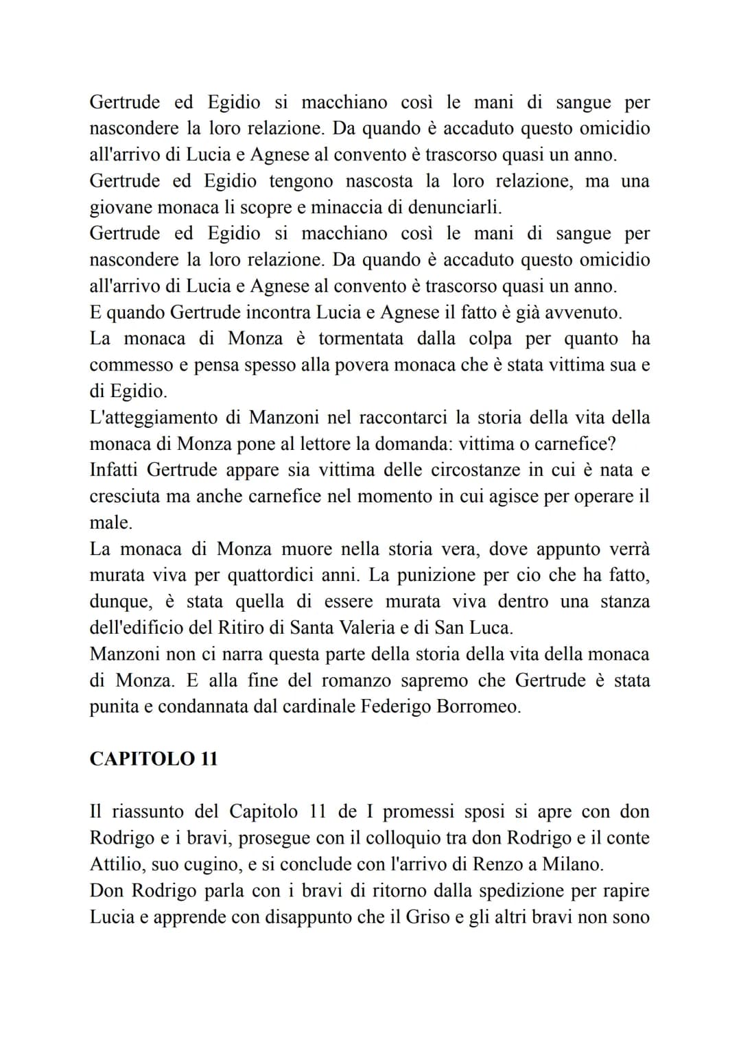 CAPITOLO 9
Il riassunto del Capitolo 9 de I promessi sposi è dedicato alla vita
della monaca di Monza, di cui
Manzoni ci narra il passato.
L
