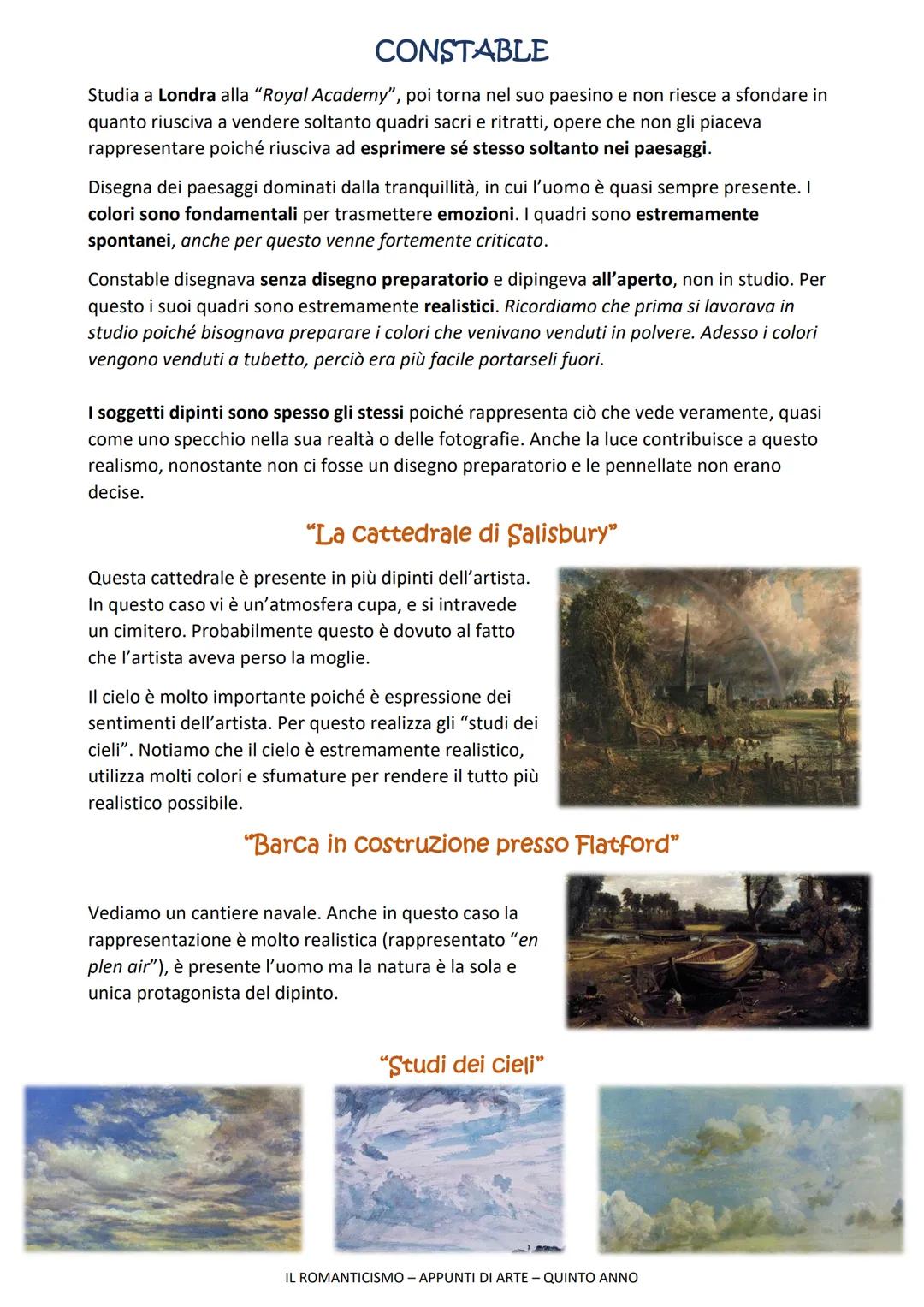 ●
●
APPUNTI DI ARTE
IL ROMANTICISMO
Neoclassicismo vs Romanticismo
Nascono quasi contemporaneamente.
In entrambi i casi gli artisti rifiutan