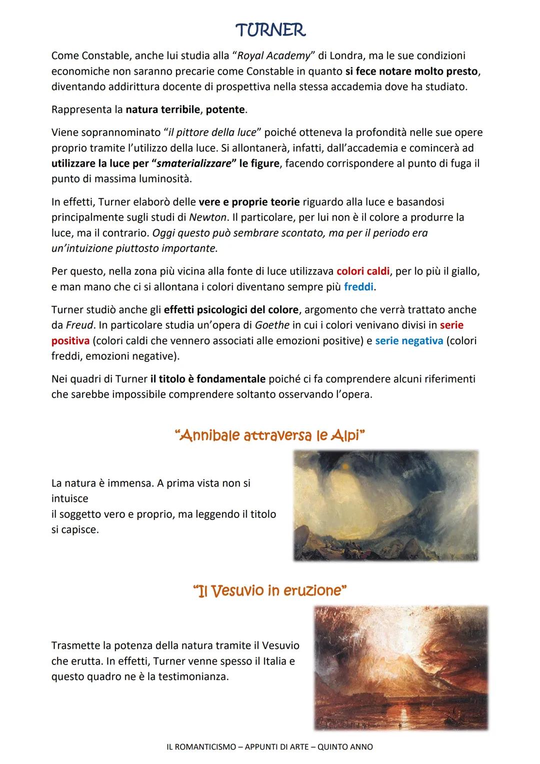 ●
●
APPUNTI DI ARTE
IL ROMANTICISMO
Neoclassicismo vs Romanticismo
Nascono quasi contemporaneamente.
In entrambi i casi gli artisti rifiutan