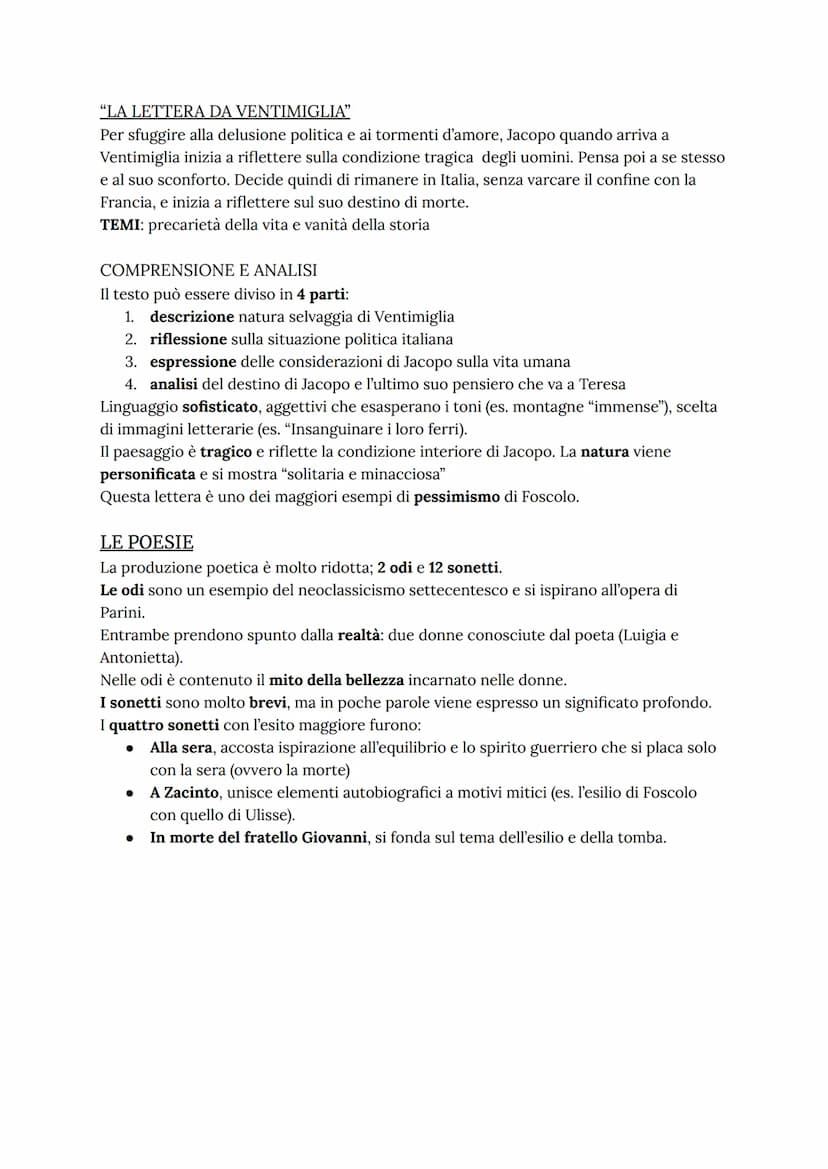 UGO FOSCOLO
VITA
Nascita: 1778, Zante (governata dalla repubblica veneta)
Morte 1827, Londra
Il padre è veneziano e la madre è greca. A Vene