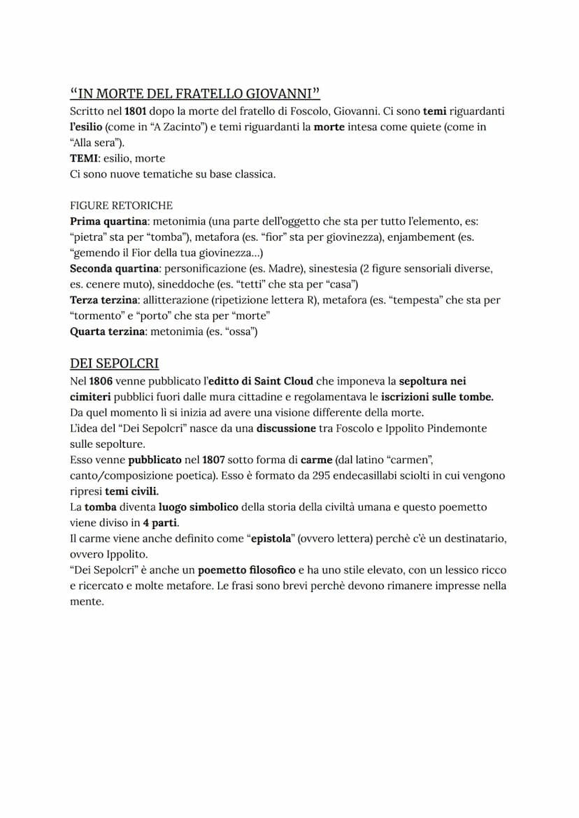 UGO FOSCOLO
VITA
Nascita: 1778, Zante (governata dalla repubblica veneta)
Morte 1827, Londra
Il padre è veneziano e la madre è greca. A Vene