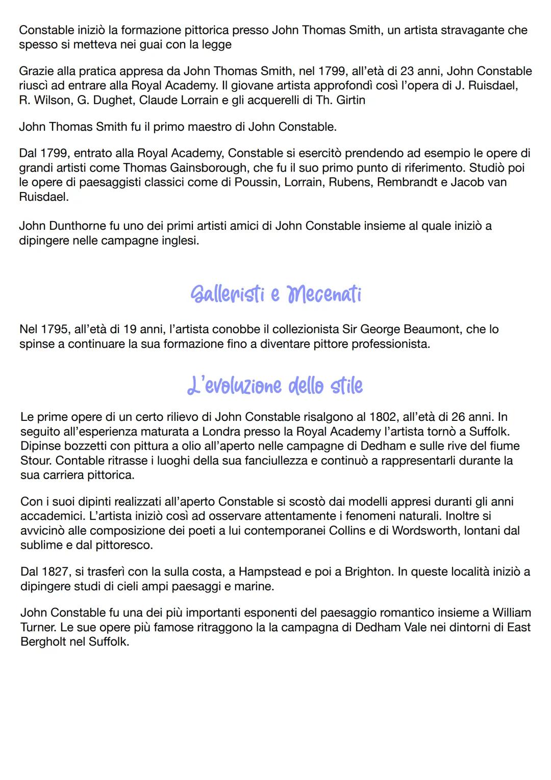 John Constable
John Constable nacque a East Bergholt il 11 giugno 1776.
Il padre di John Costable si chiamava Golding ed era un possidente t