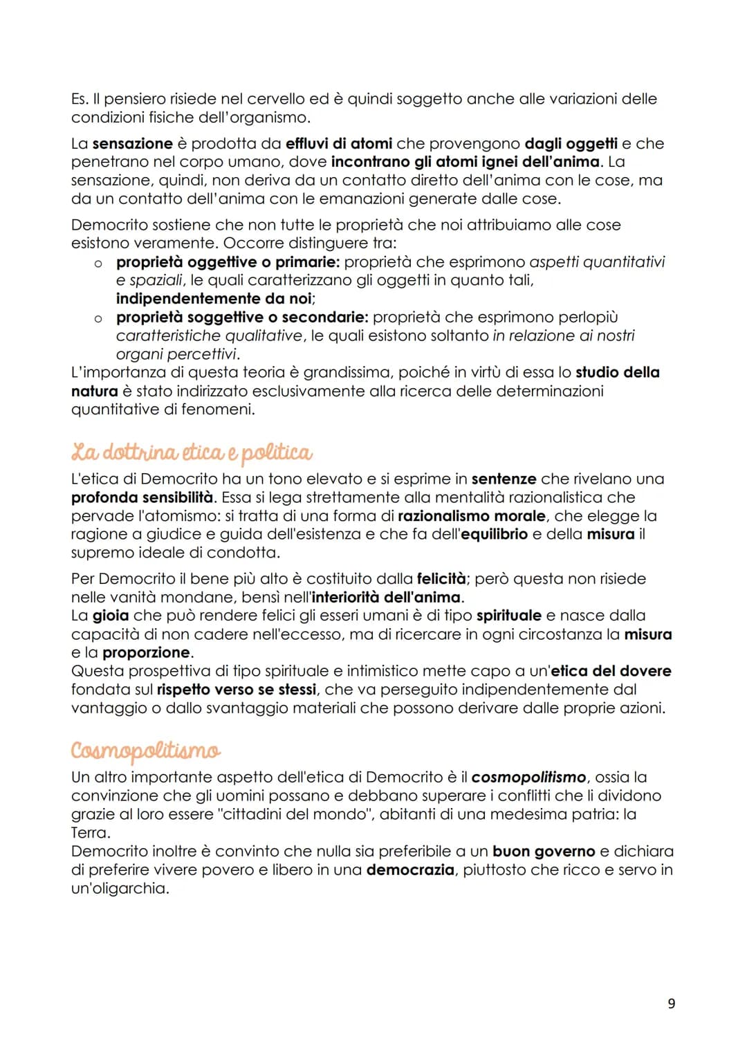 I molteplici principi della realta'
1. I fisici pluralisti
I fisici pluralisti riprendono l'indagine naturalistica dei filosofi ionici, tent