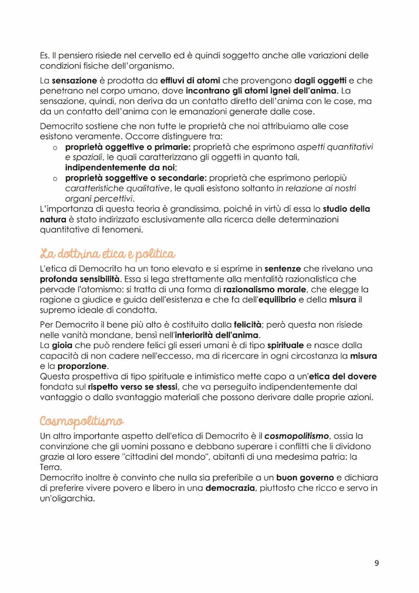 I molteplici principi della realta'
1. I fisici pluralisti
I fisici pluralisti riprendono l'indagine naturalistica dei filosofi ionici, tent