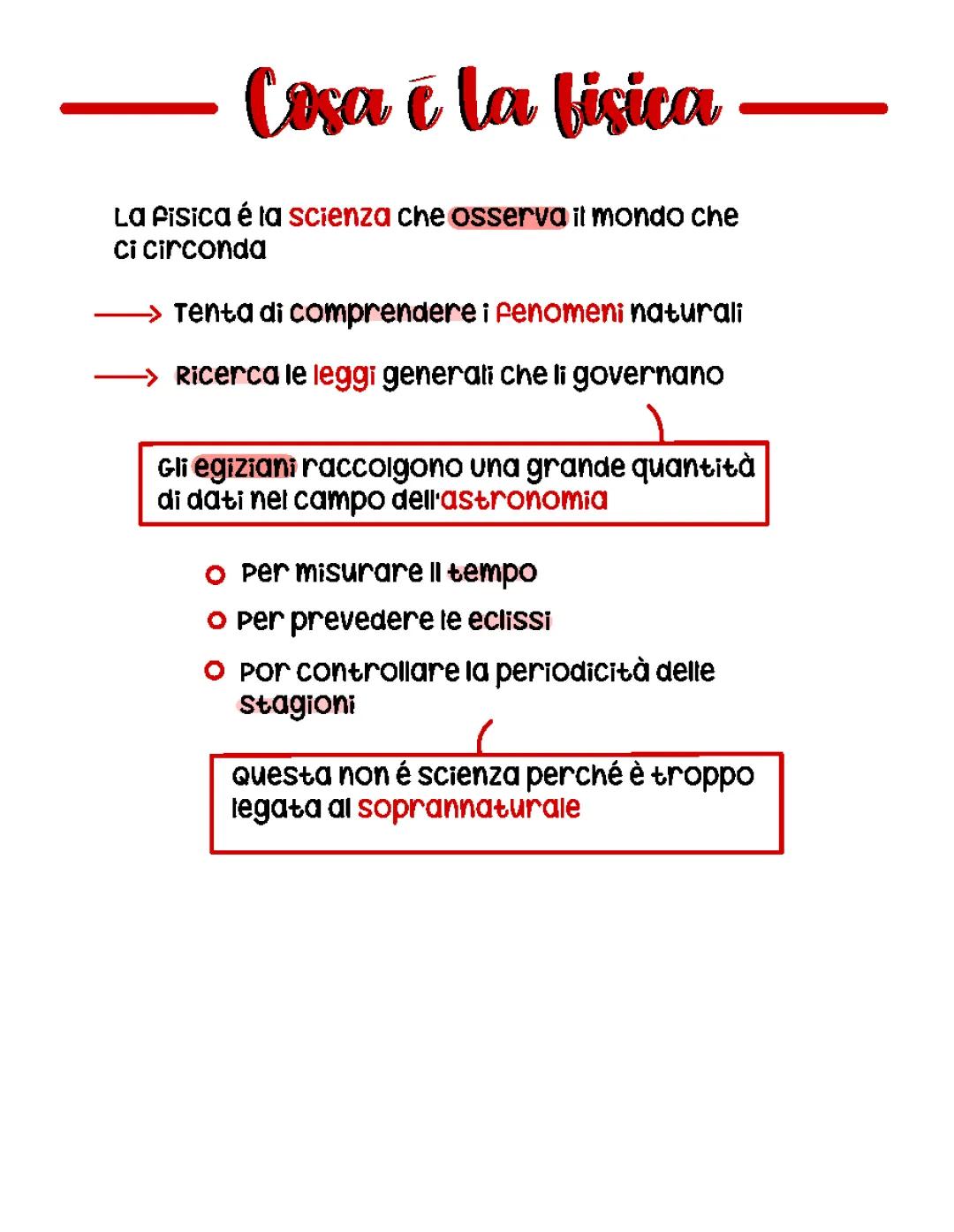 Cos é la fisica e il metodo sperimentale 