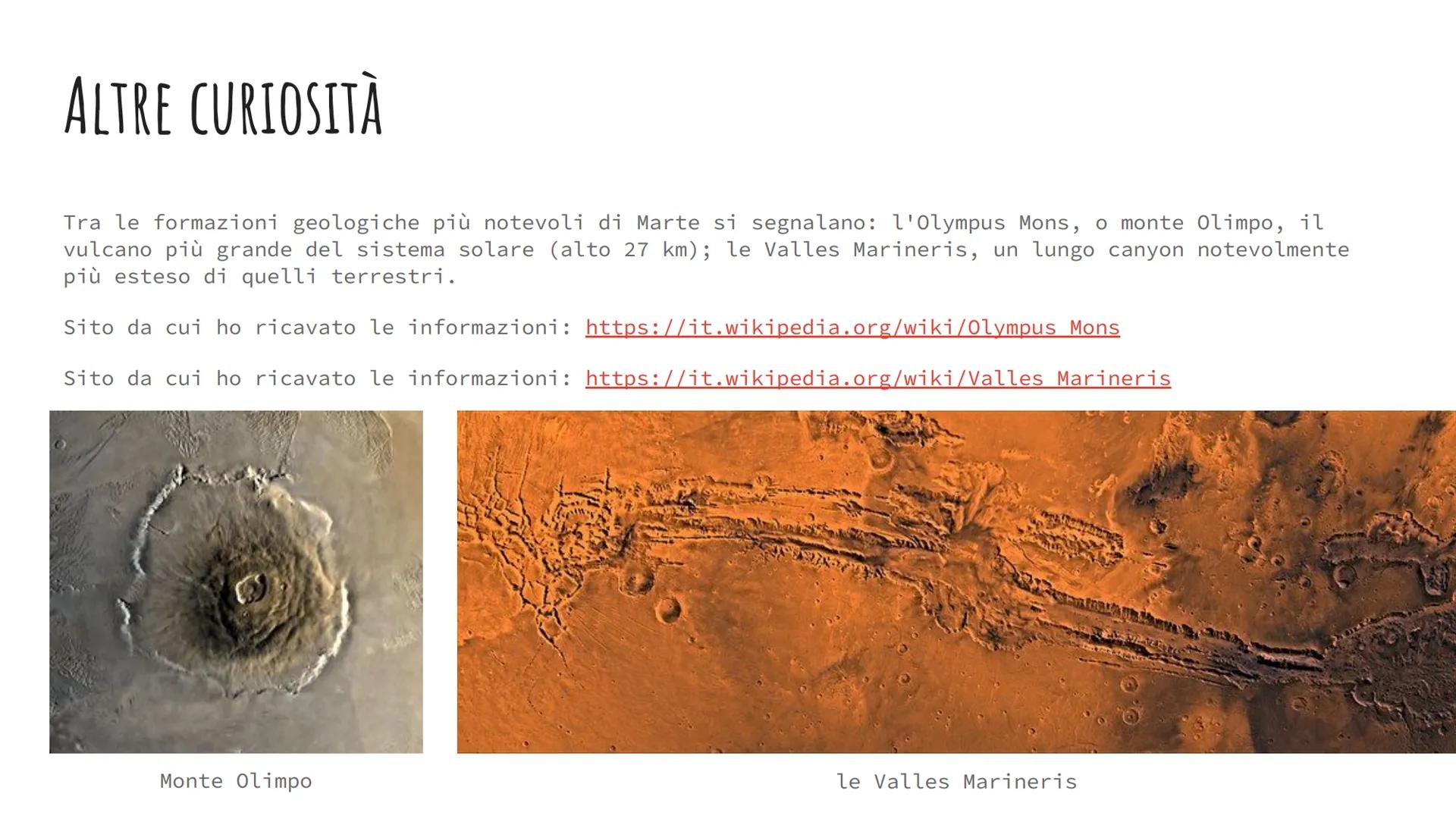 MARTE-IL PIANETA ROSSO
Marte è uno dei pianeti rocciosi del nostro sistema solare,
dista dal Sole circa 229 milioni di chilometri; possiede 
