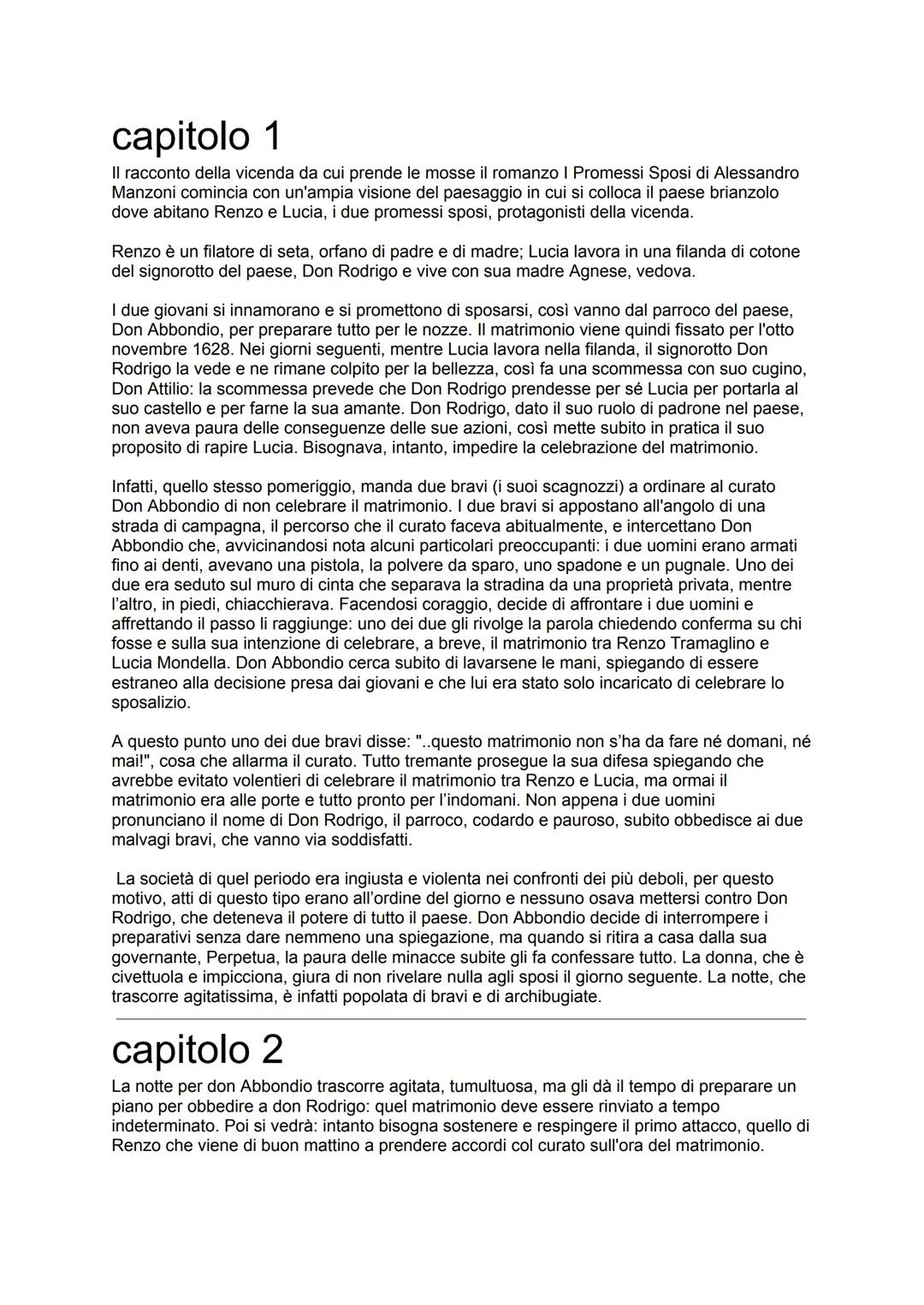 capitolo 1
Il racconto della vicenda da cui prende le mosse il romanzo | Promessi Sposi di Alessandro
Manzoni comincia con un'ampia visione 