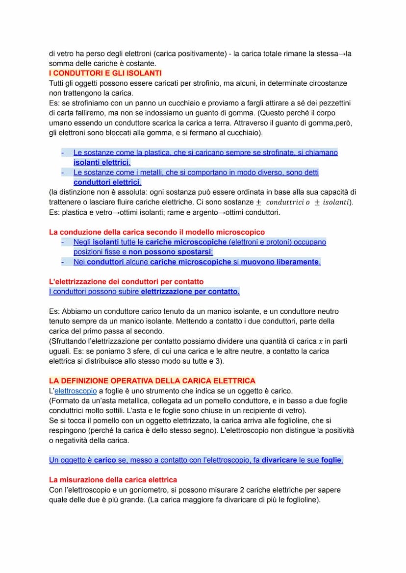 ELETTRIZZAZIONE PER STROFINIO
Un corpo che è divenuto capace di attirare oggetti leggeri è detto elettrizzato
Es: palloncino sfregato con un