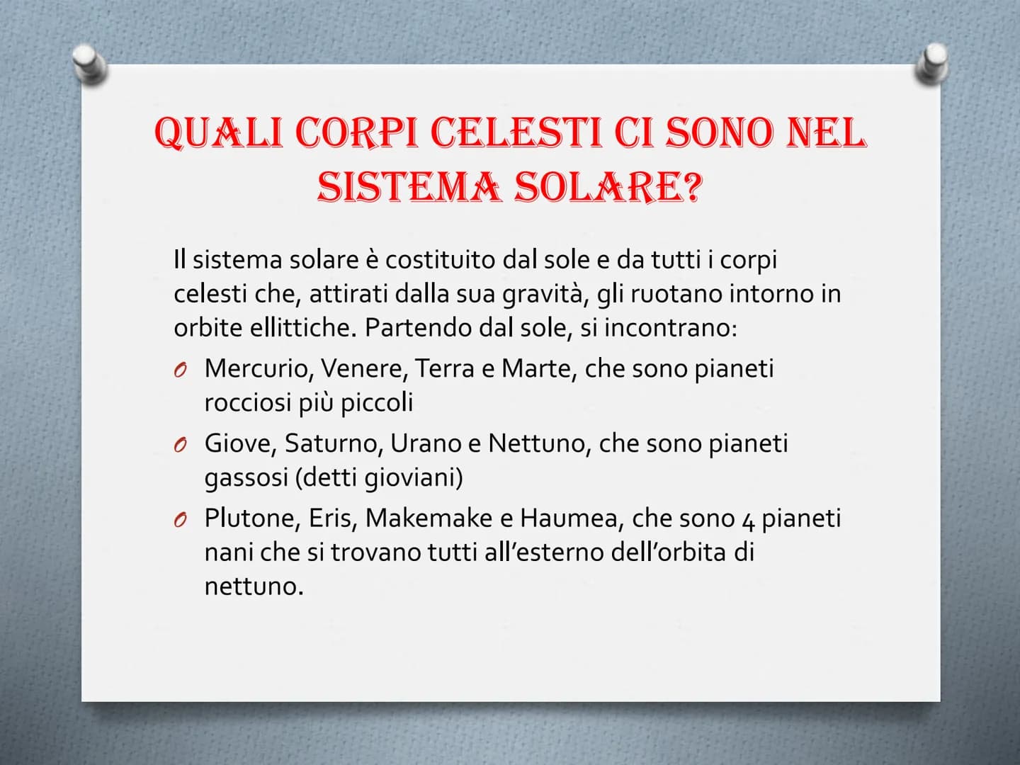 IL SISTEMA SOLARE E L'UNIVERSO COME SI È FORMATO L'UNIVERSO?
Si ritiene che l'universo abbia avuto origine da una
gigantesca esplosione avve