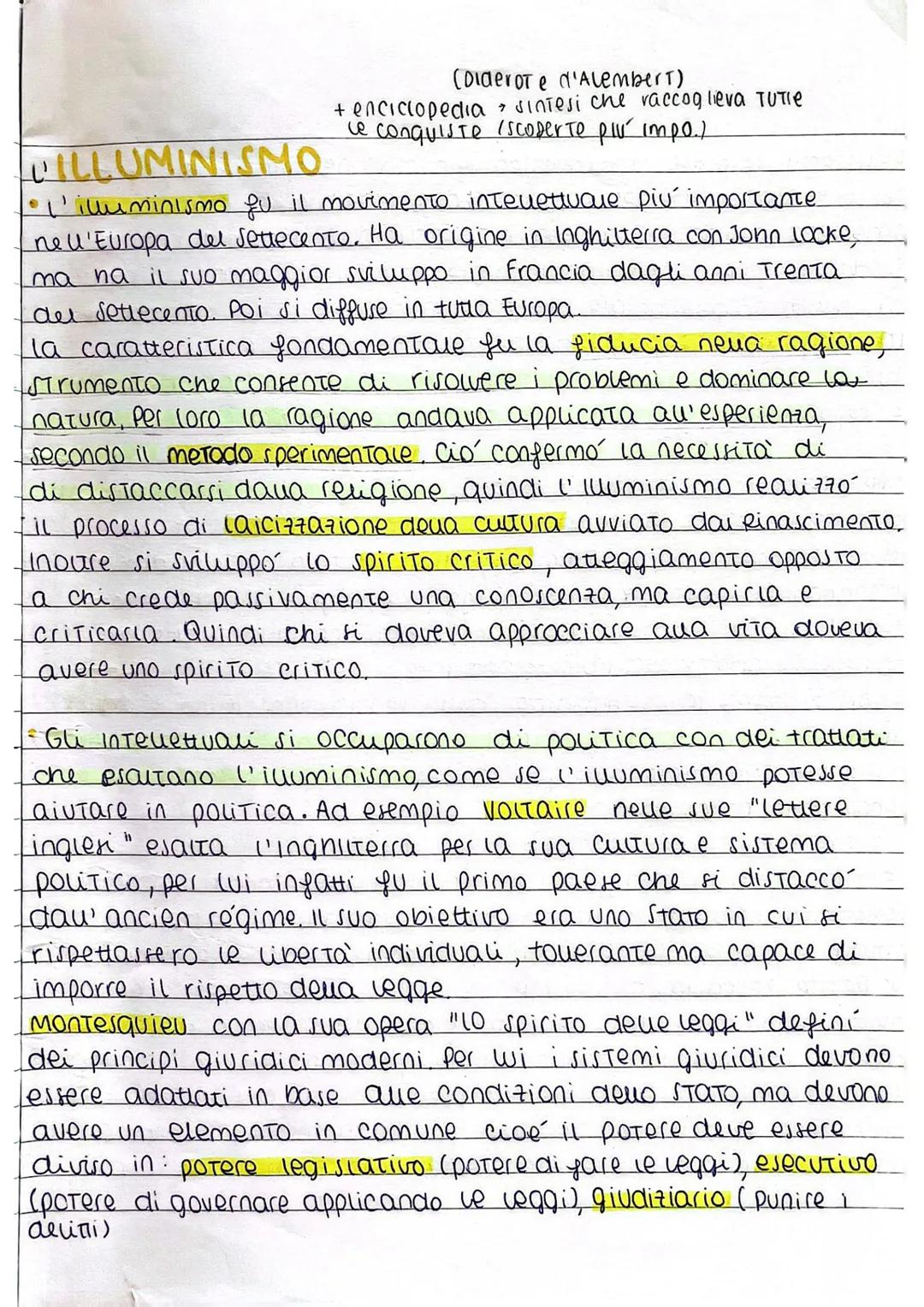 L’illuminismo e il dispotismo illuminato 