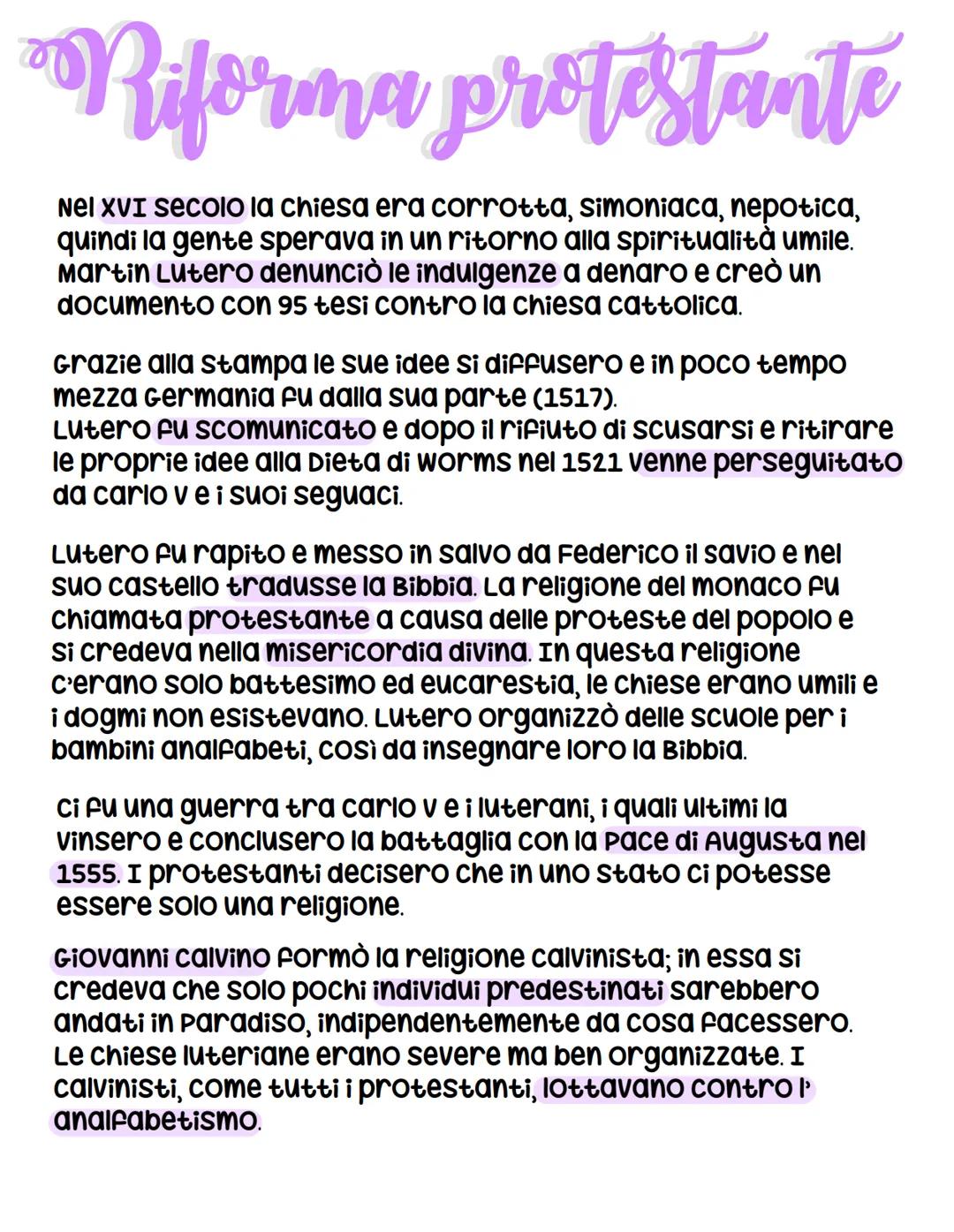 # Riforma protestante

NEI XVI SECOIo la chiesa era corrotta, simoniaca, nepotica,
quindi la gente sperava in un ritorno alla spiritualità u
