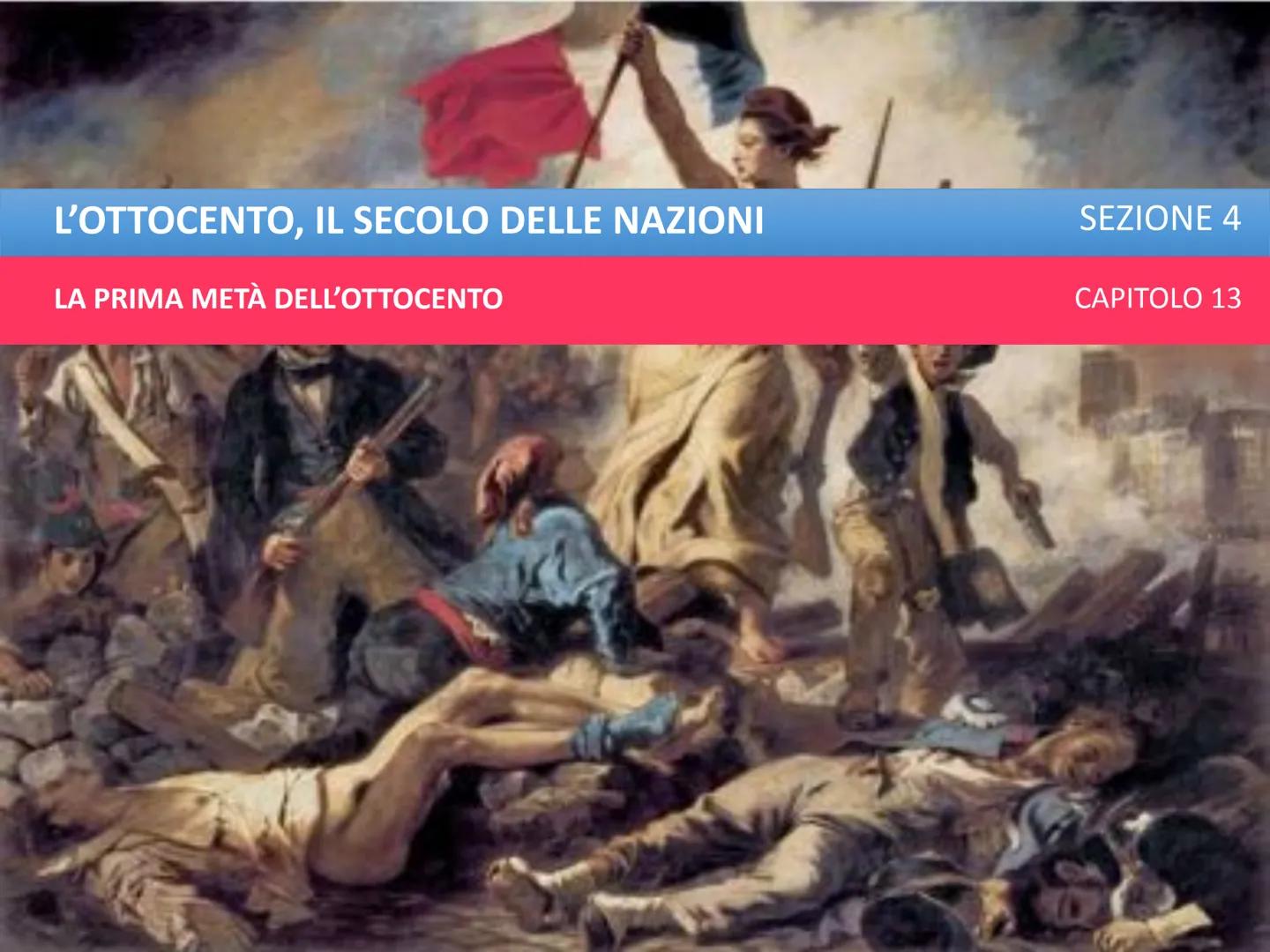 L'OTTOCENTO, IL SECOLO DELLE NAZIONI
LA PRIMA METÀ DELL'OTTOCENTO
SEZIONE 4
CAPITOLO 13 L'OTTOCENTO, IL SECOLO DELLE NAZIONI
LA PRIMA METÀ D
