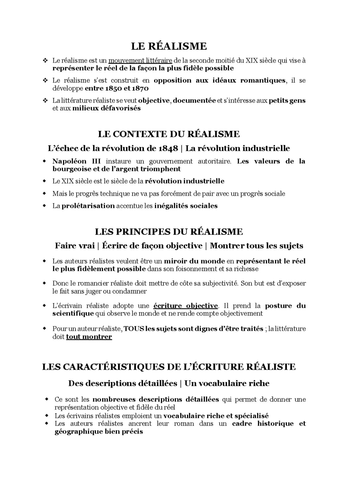 LE RÉALISME 