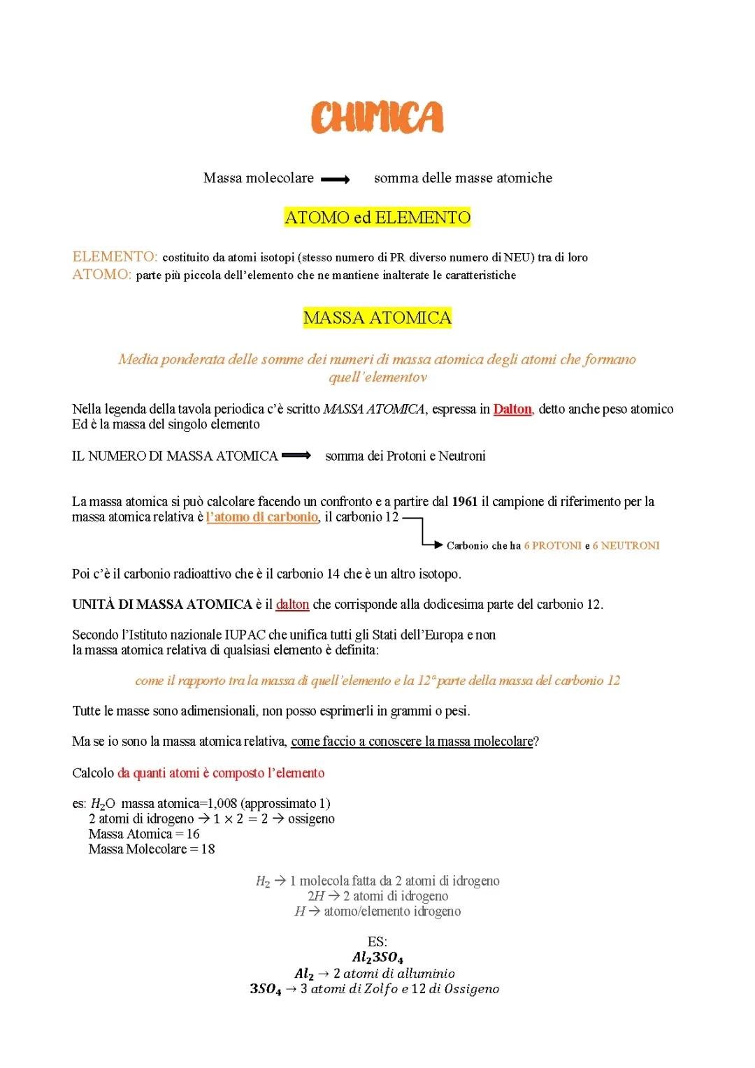 appunti chimica 