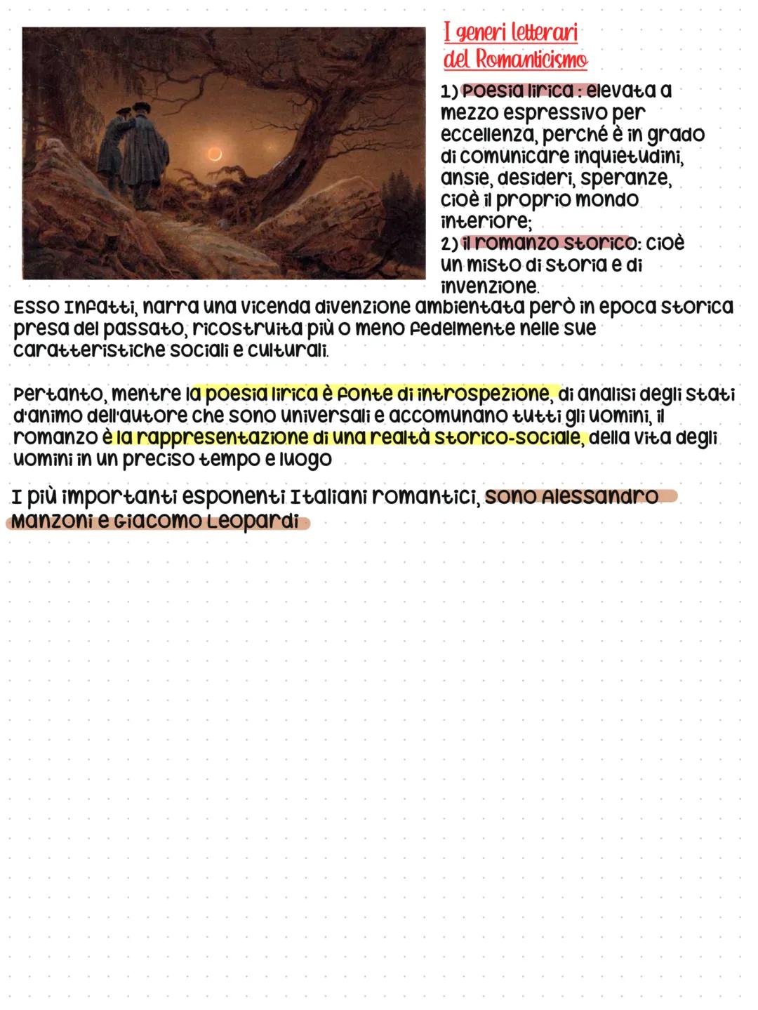 Romanticismo
Letteratura
Si sviluppa tra la fine
del settecento e
la prima metà
dell'Ottocento
Si diffonde in tutta
Europa
Deriva da un
movi