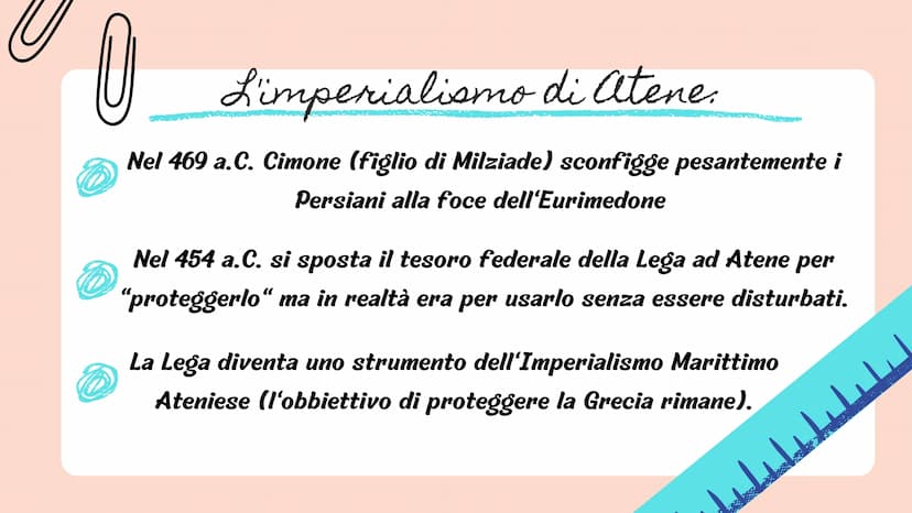 1
(V-VI secolo)
La Grecia Classica
conosciuta anche come "Secolo d'oro di
Atene" perché c'è un equilibrio tra missione
politica e vocazione 