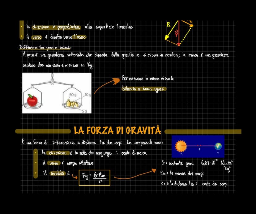 LE FORZE
Sono grandezze vettoriali che tendono a modificare il moto dei corpi. Le forze possono agire:
martello →→ chiodo
per contatto
a dis
