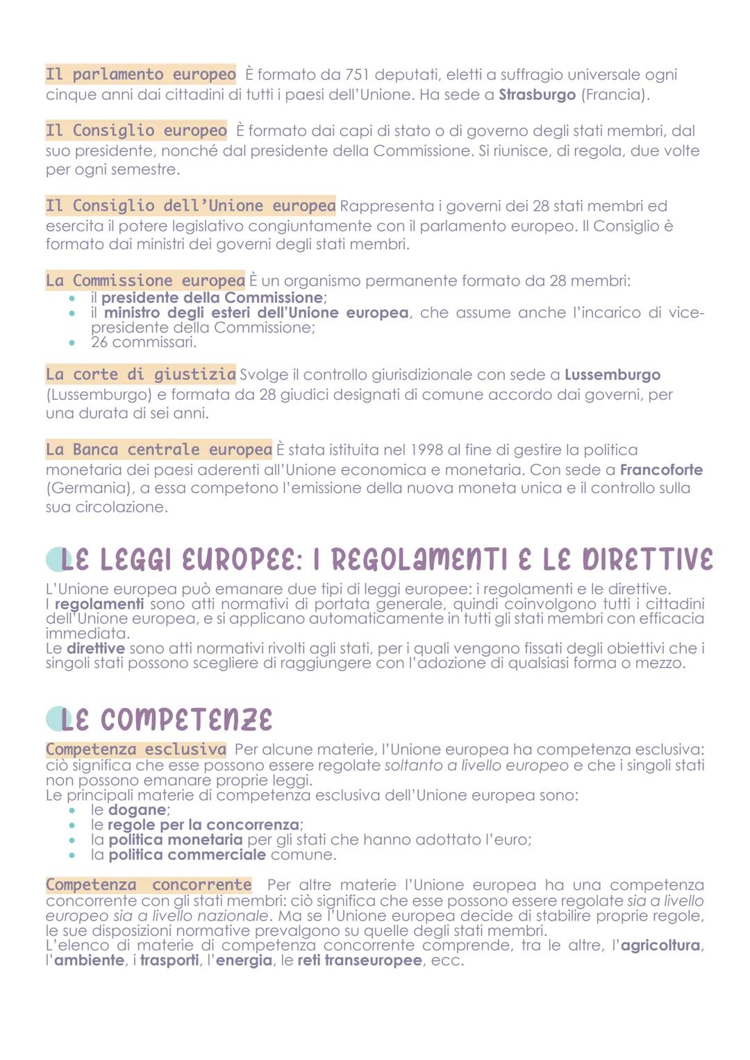 Unione europea
CARATTERI GENERALI
L'Unione europea (UE) è un'organizzazione sovranazionale (ossia al di sopra delle singole
nazioni) di cui 