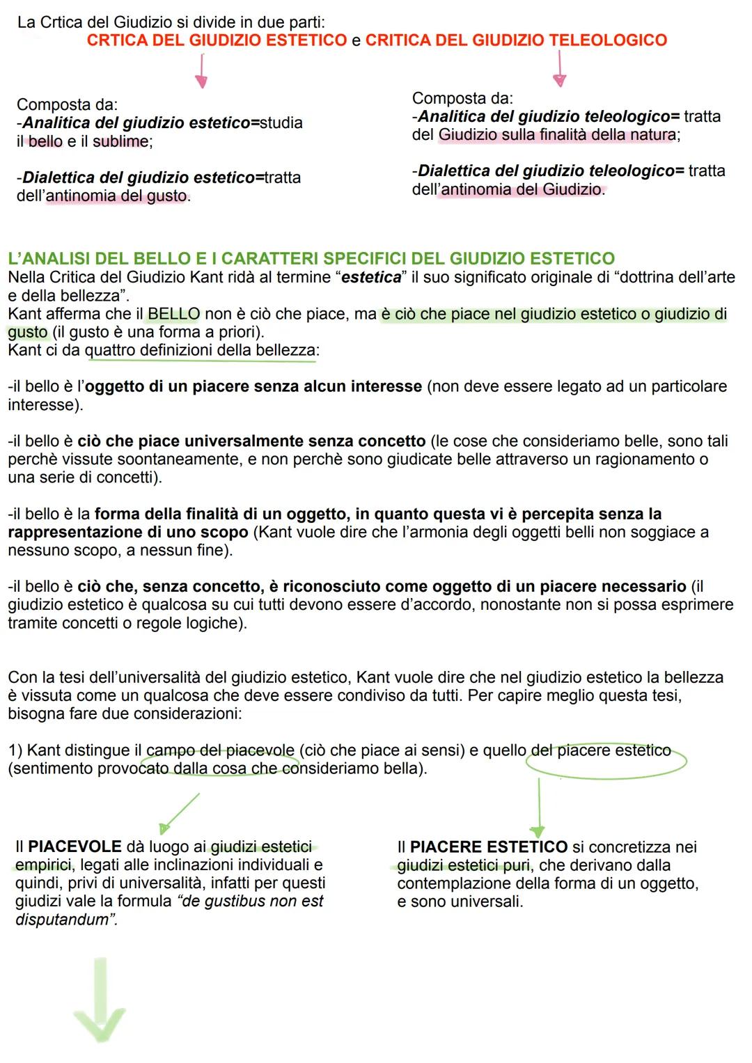 LA CRITICA DEL GIUDIZIO
da
La critica del giudizio rappresenta la Sintesi, mentre la critica della ragion pura rappresenta la tesi e
quella 