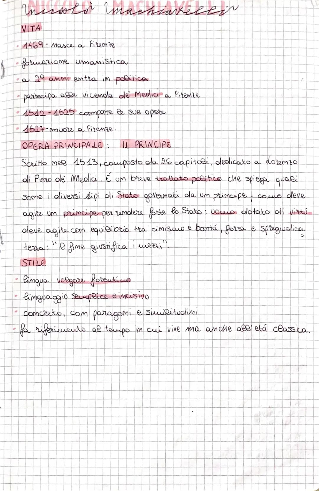 Niccoló Machiavelli: Vita, Opere e Pensiero