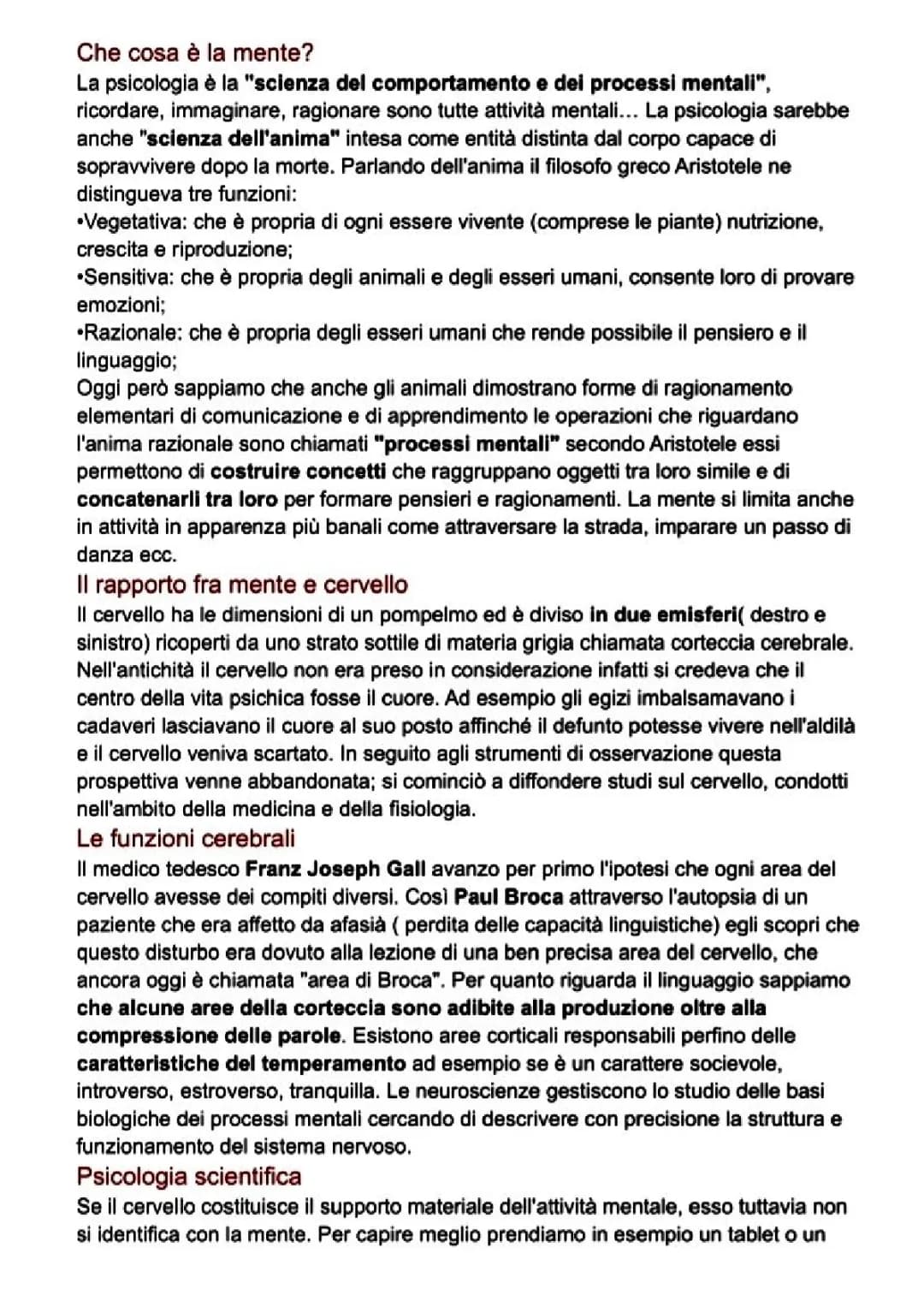 Come funziona la mente umana e le scuole di pensiero in psicologia