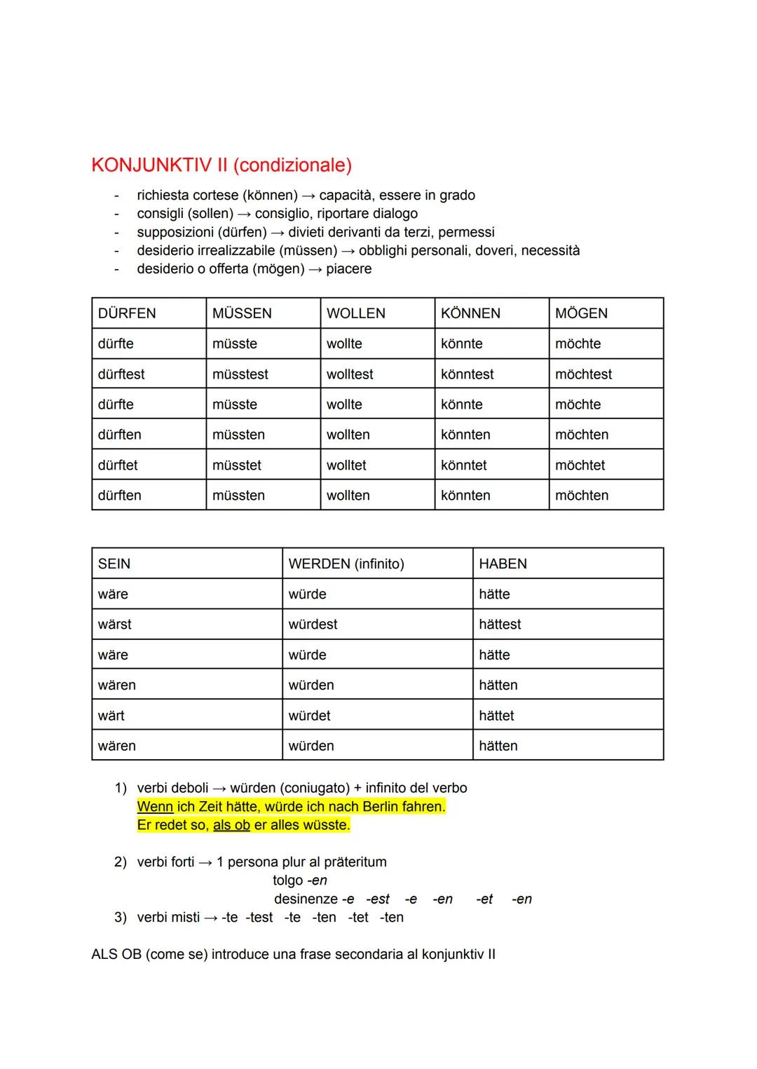 NEBENSÄTZE
verbo della secondaria in fondo alla frase
virgola davanti alla congiunzione con cui inizia la secondaria
sempre soggetto (anche 