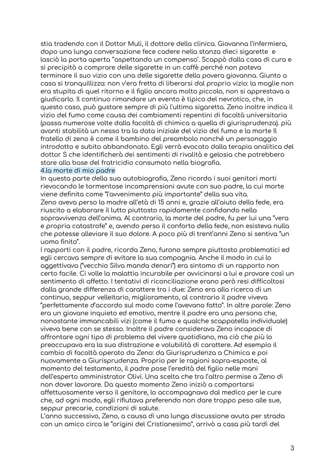 1.prefazione
Il libro di Italo Svevo si apre con una prefazione scritta dal dottor S. che
afferma di aver convinto Zeno a scrivere una sorta