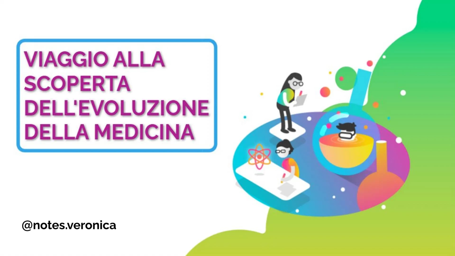 VIAGGIO ALLA
SCOPERTA
DELL'EVOLUZIONE
DELLA MEDICINA
@notes.veronica IL SIGNIFICATO DEL TERMINE "MEDICINA"
4₂0
La MEDICINA è la scienza che 