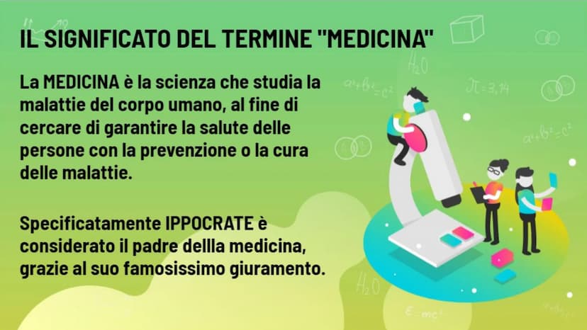 VIAGGIO ALLA
SCOPERTA
DELL'EVOLUZIONE
DELLA MEDICINA
@notes.veronica IL SIGNIFICATO DEL TERMINE "MEDICINA"
4₂0
La MEDICINA è la scienza che 