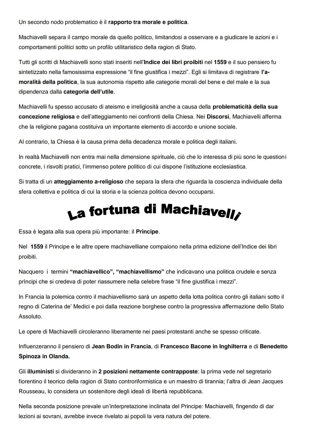 Niccolò Machiavelli
Nacque a Firenze nel 1469, figlio di Bernardo, dottore in legge. Ebbe una formazione umanistica, basata
sui classici lat