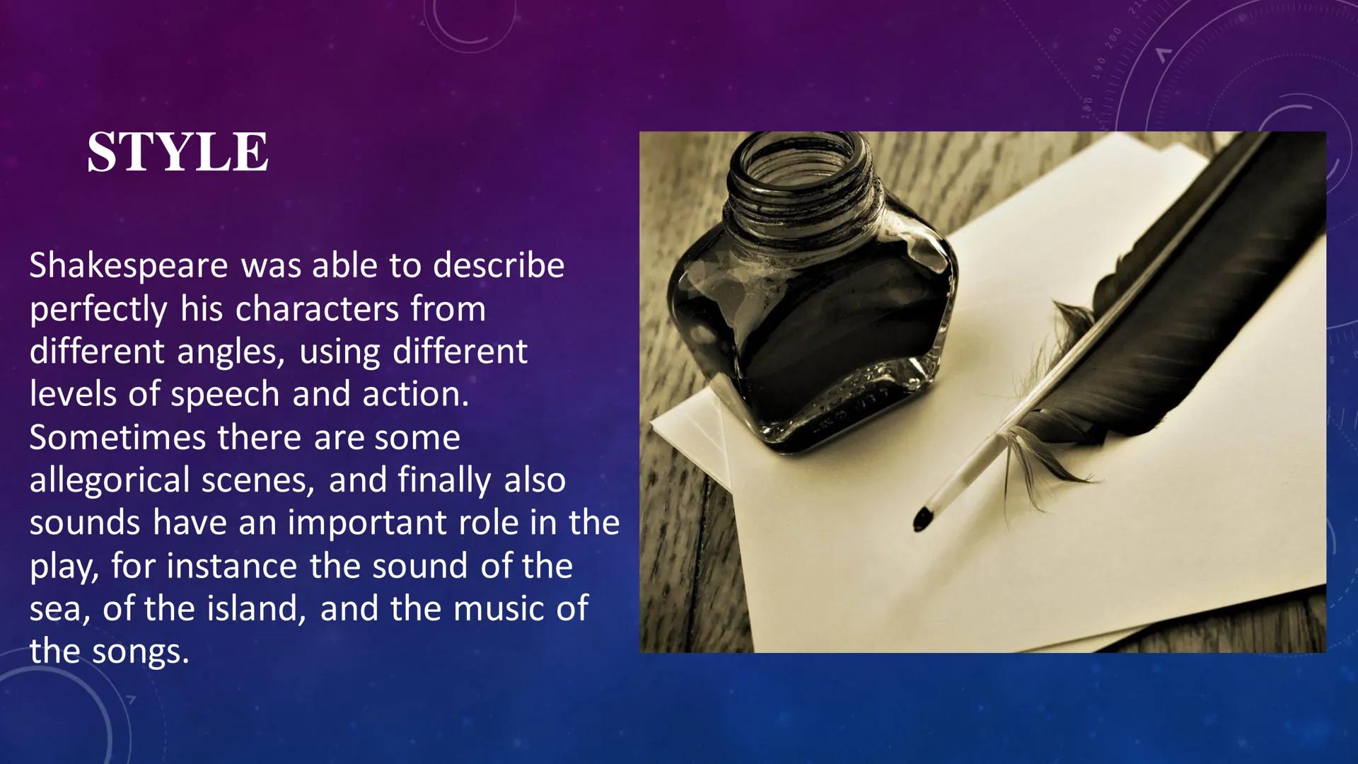C
40 150
160
THE
TEMPEST
170
200
210
220
230
240
250
260 PLOT
●
• First act. The play begins with a
tempest near an enchanted island.
The ki