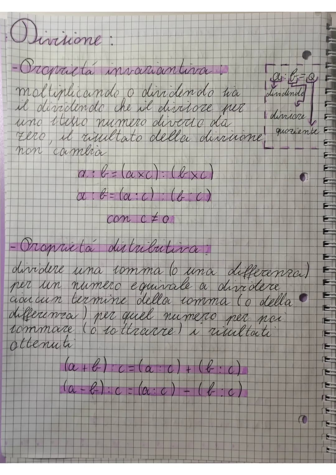 Addisione, sottrazione,
"moltiplicazione e divisione :
tutte le prioprietà
Le proprietà delle
di
regole che permettone che semplificance
lo 