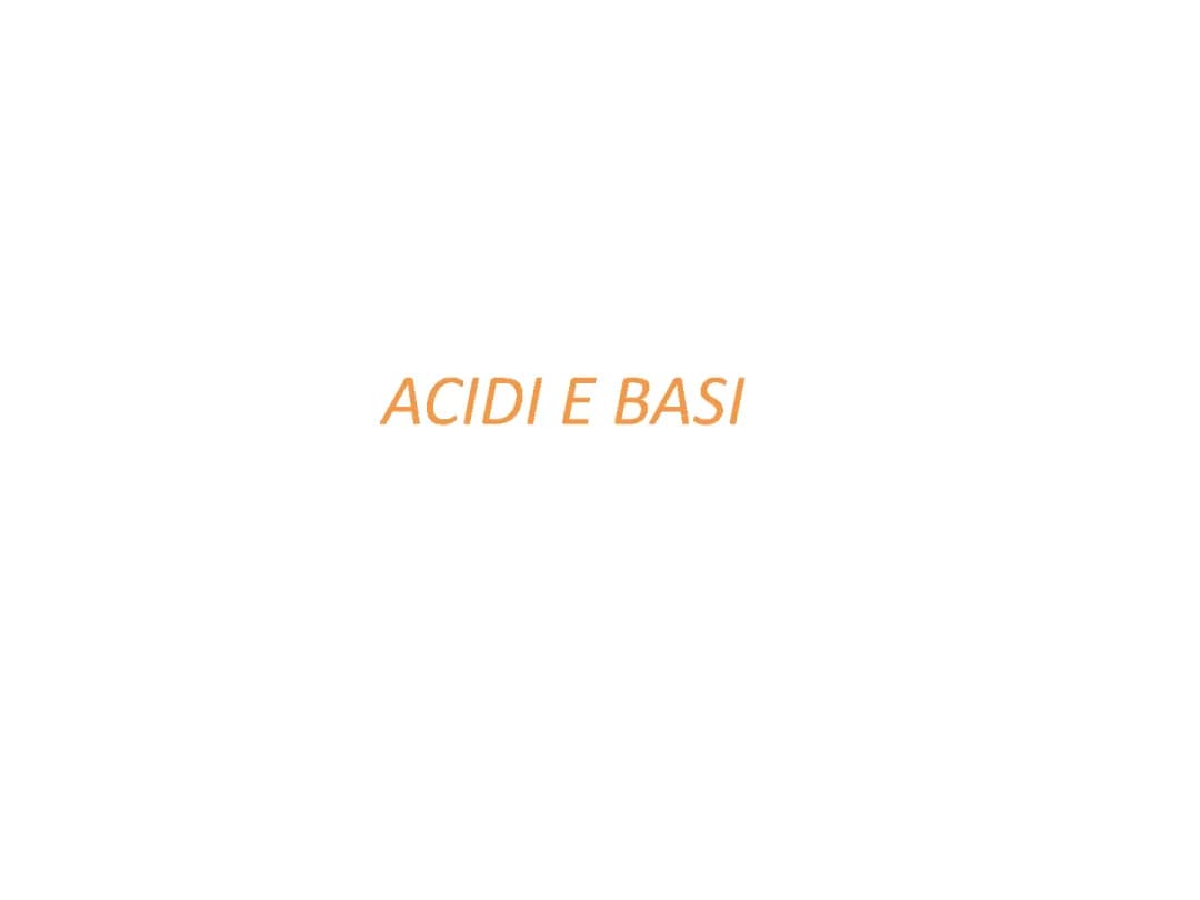 Acidi e Basi pH 