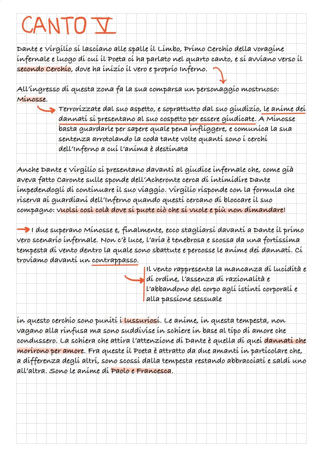 # CANTO

Dante e virgilio si lasciano alle spalle il Limbo, Primo Cerchio della voragine
infernale e luogo di cui il Poeta ci ha parlato nel