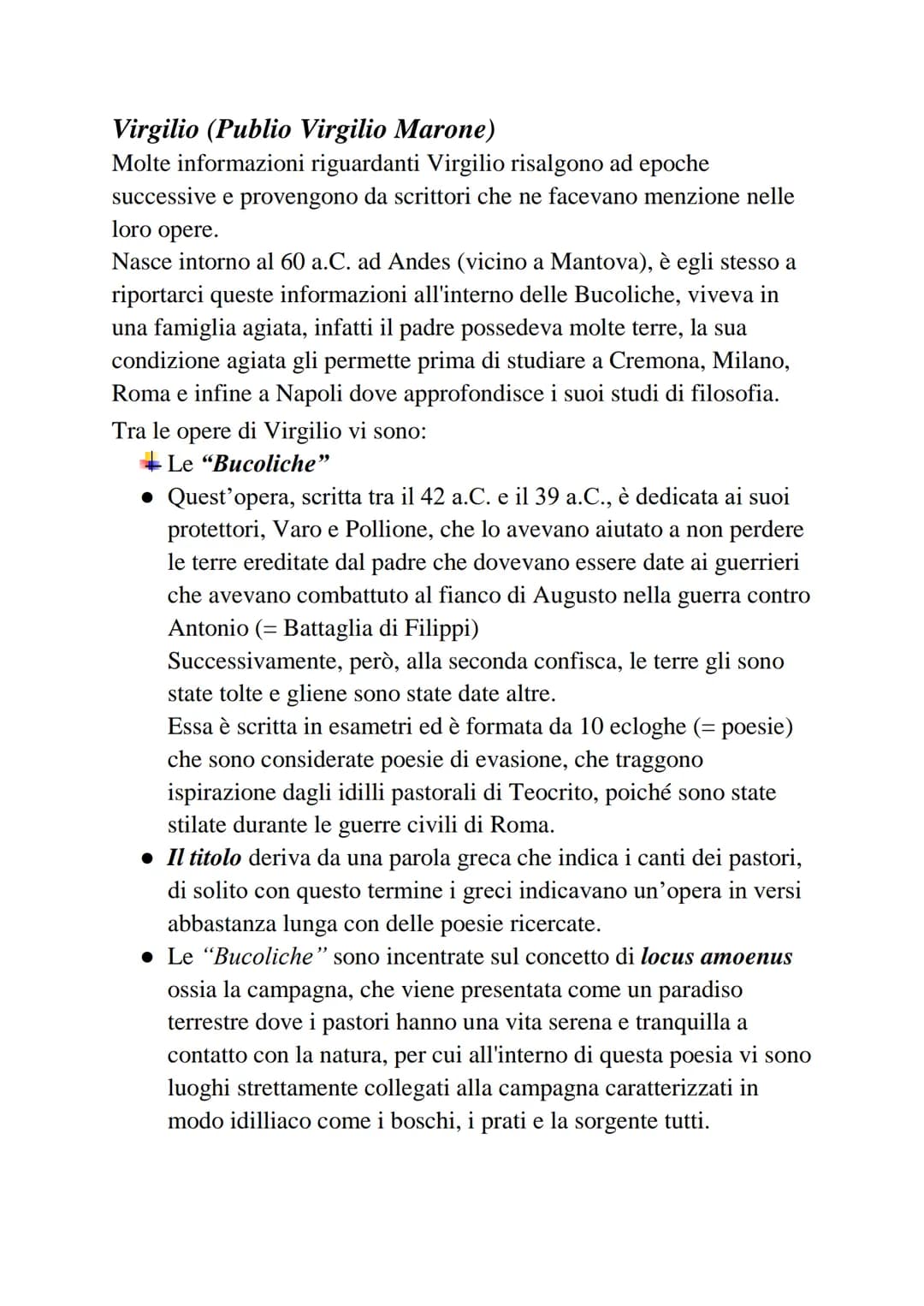 Contesto storico: L'età di Augusto
Con l'età di Augusto si intende il periodo che inizia dalla morte di
Cesare (nel 44 a. C.) e si conclude 