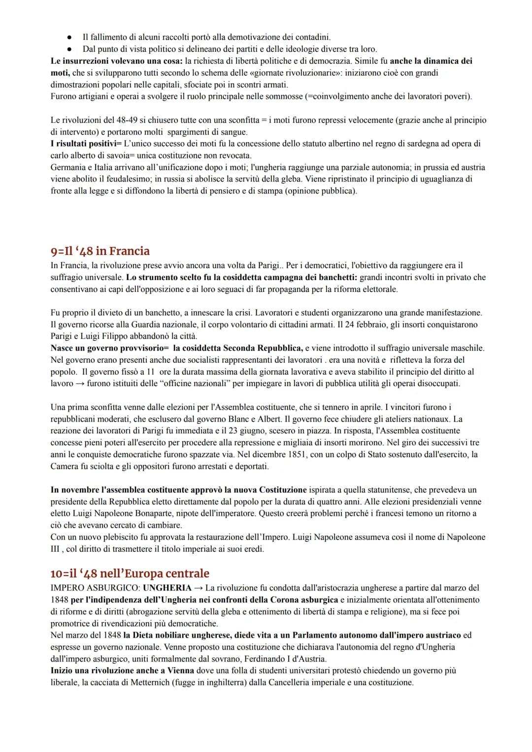 DALLA RESTAURAZIONE ALLE RIVOLUZIONI IN EUROPA
1=La Restaurazione e la nuova carta d'Europa
La restaurazione è un periodo storico che nasce 