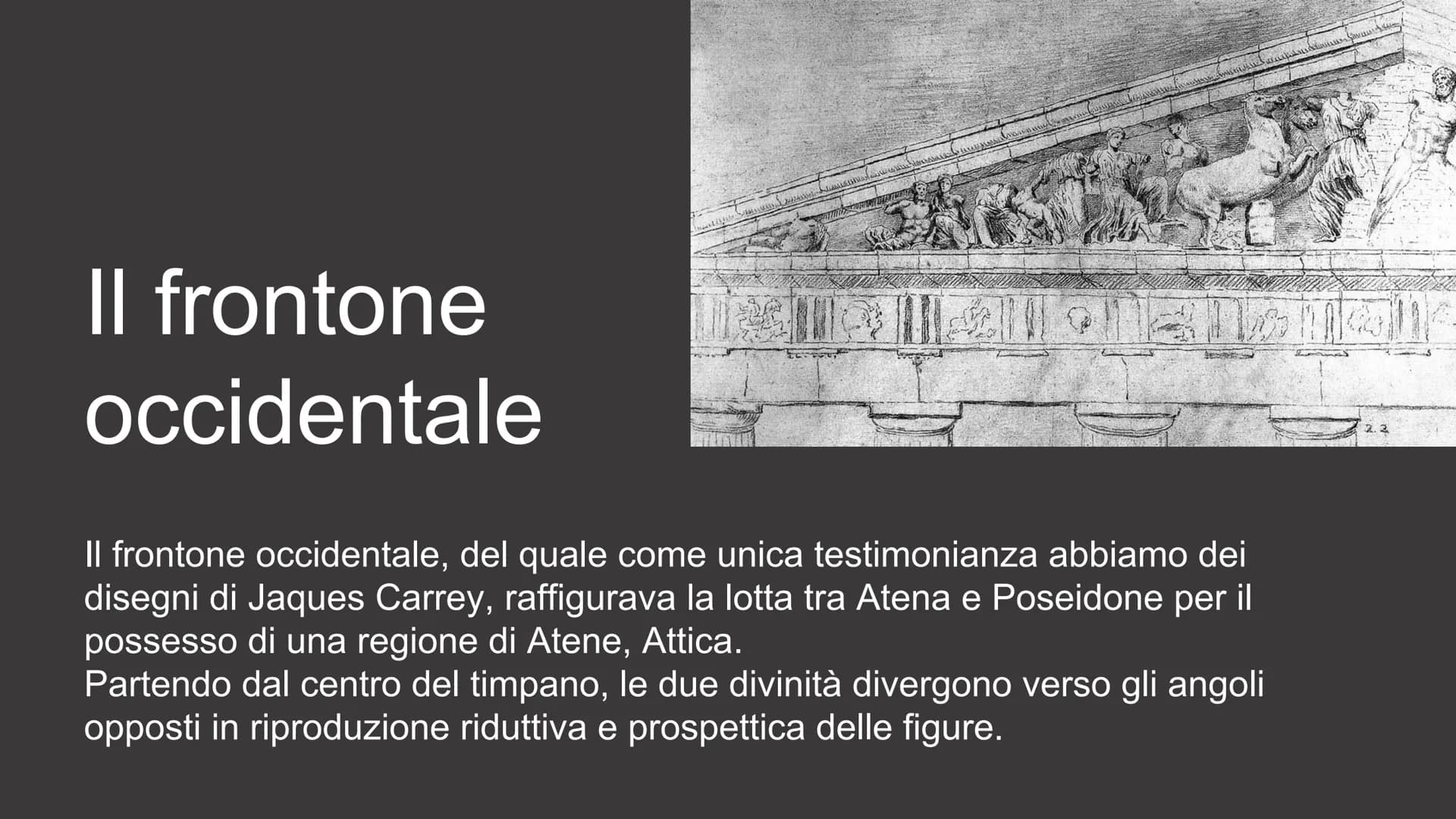 Il Partenone II Partenone
Nel 447 a.C. ad Atene,
Ictino e Callicrate, sotto la
supervisione di Fidia,
iniziano la sua costruzione
seguendo e